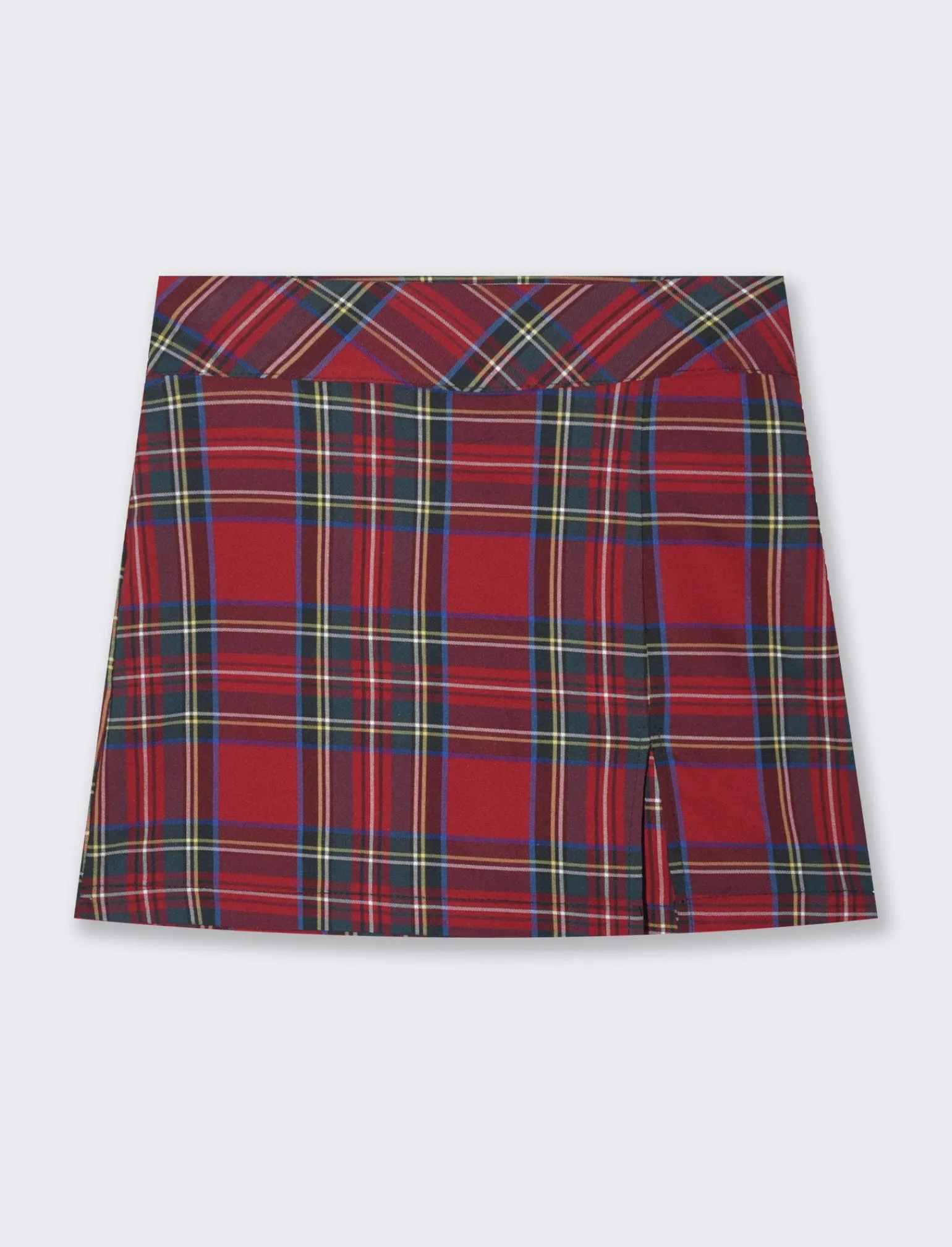 Donna Piazza Italia Shorts<Short con pettolina in fantasia scozzese - Rosso