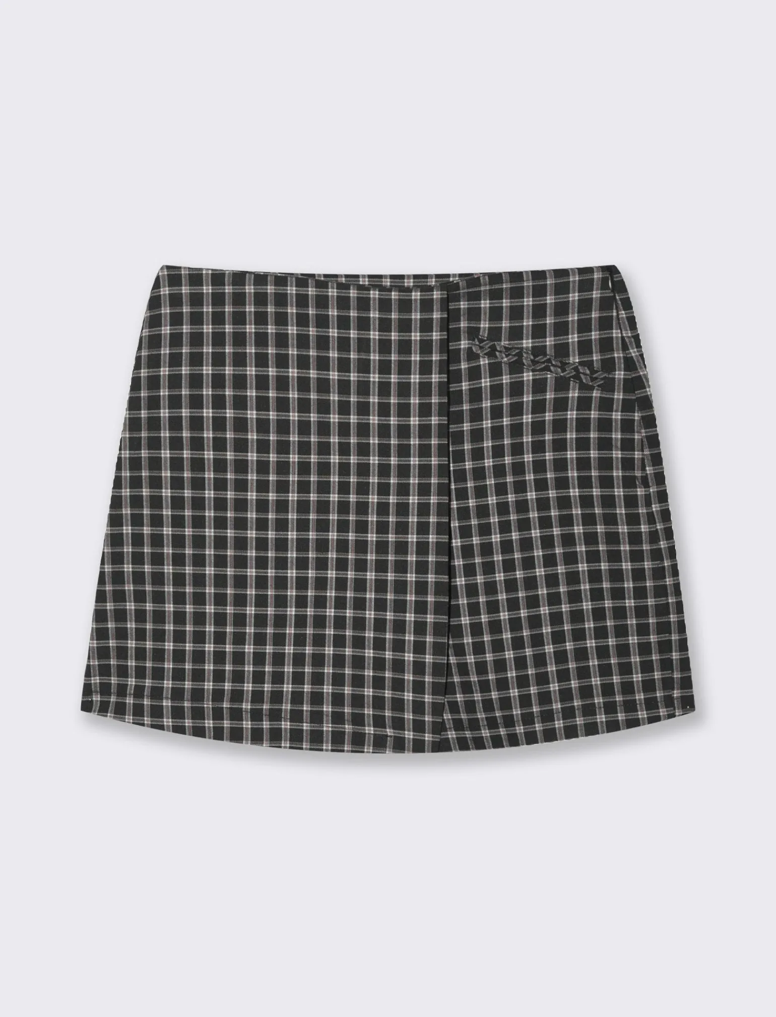 Donna Piazza Italia Shorts<Short effetto gonna in quadro - Nero