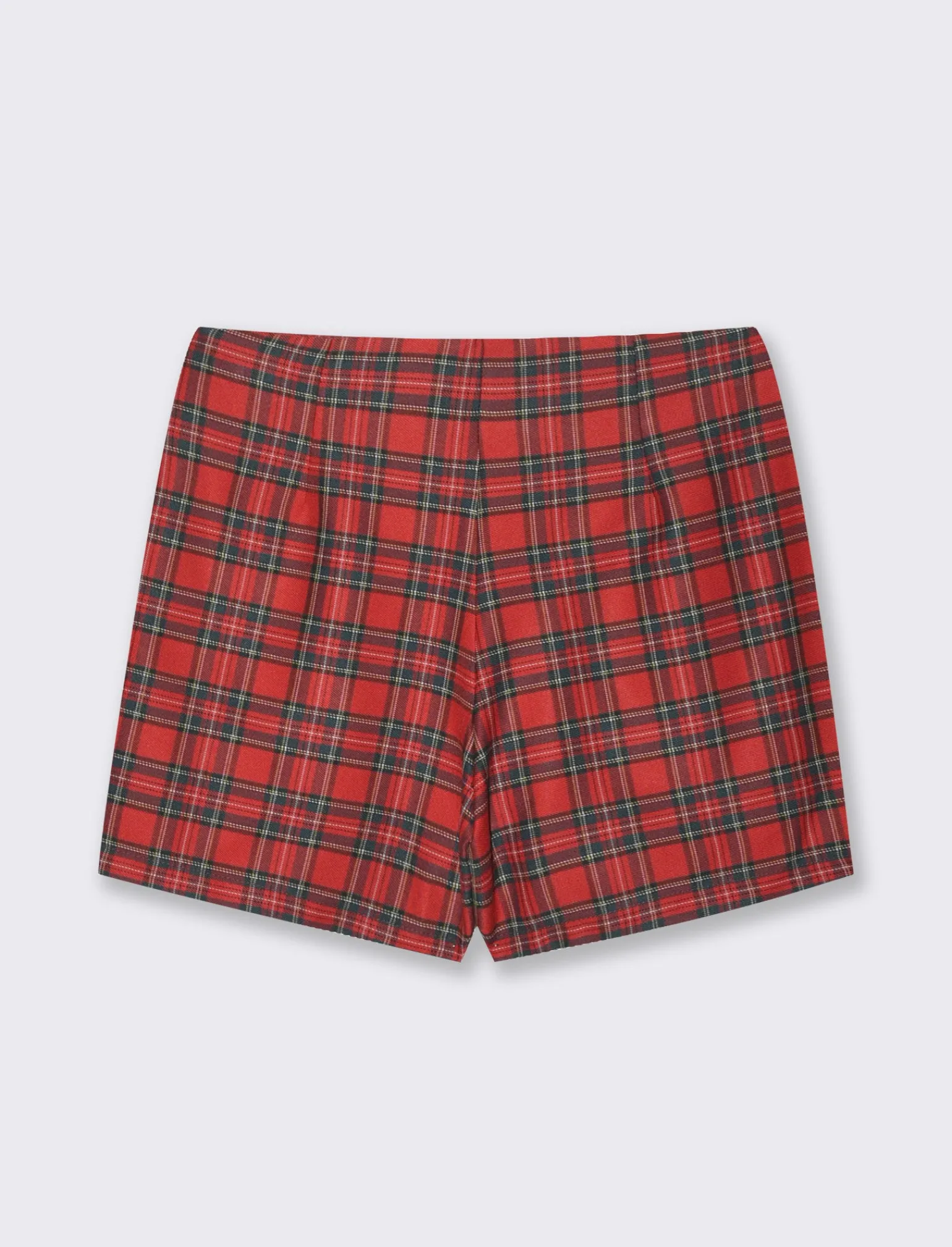 Donna Piazza Italia Shorts<Short effetto gonna in quadro - Rosso