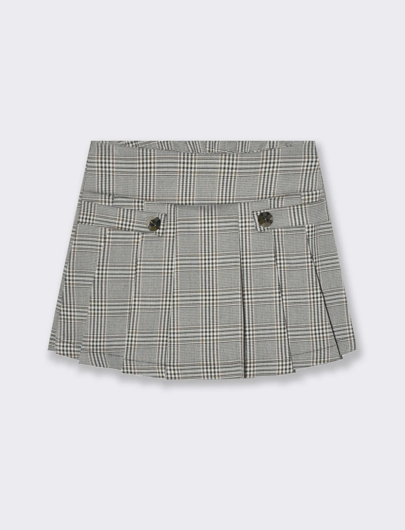 Piazza Italia Bambina | Gonne E Shorts<Short finta gonna con pieghe laterali sul davanti e fantasia pied de poule - Fantasia