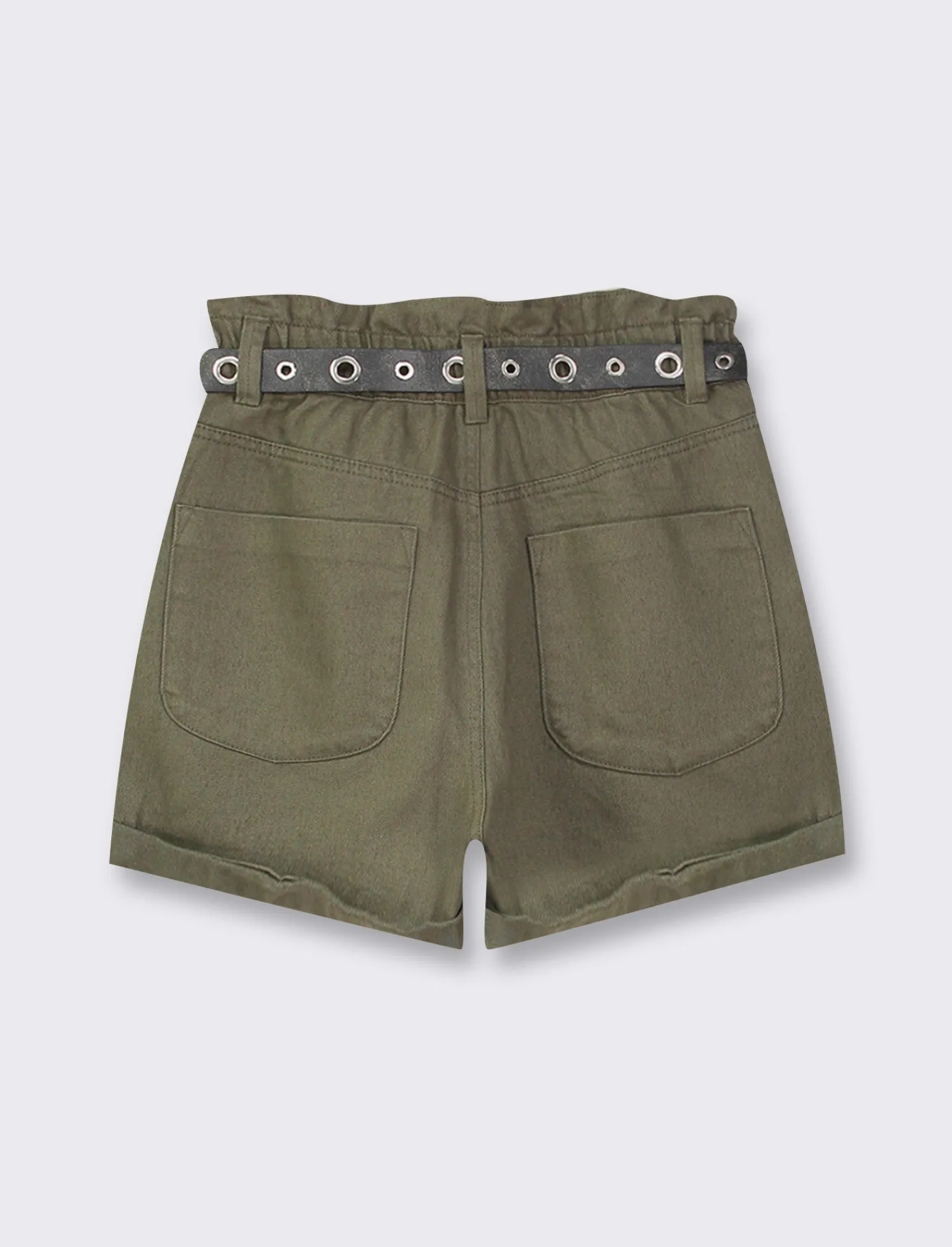 Donna Piazza Italia Shorts<Short in tessuto vestibilità paper bag con cintura e orlo riscoltato - Ve.milit.