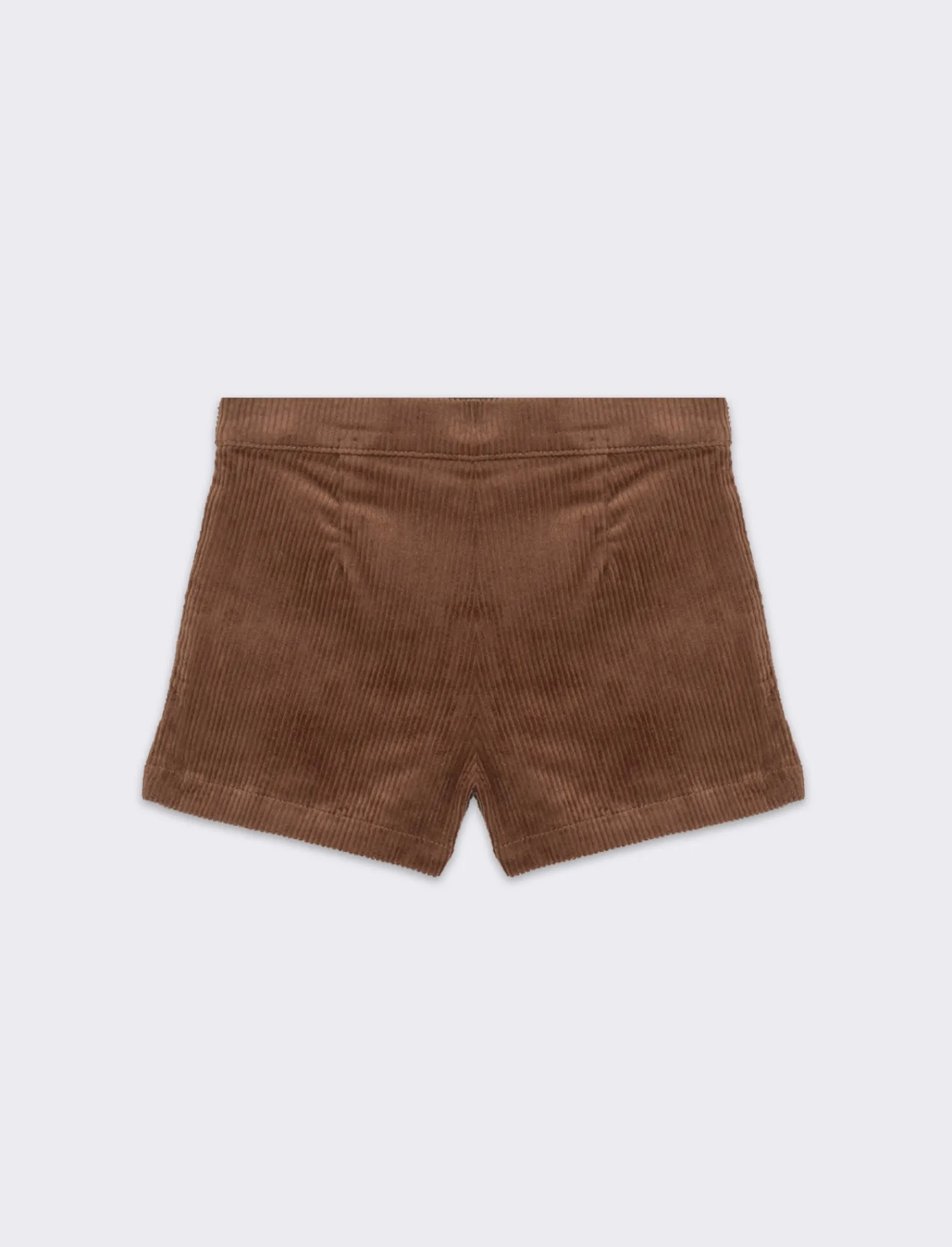 Piazza Italia Bambina | Gonne E Shorts<Short in velluto a coste da bambina con tasche alla francese e pieghe sul davanti - Moro