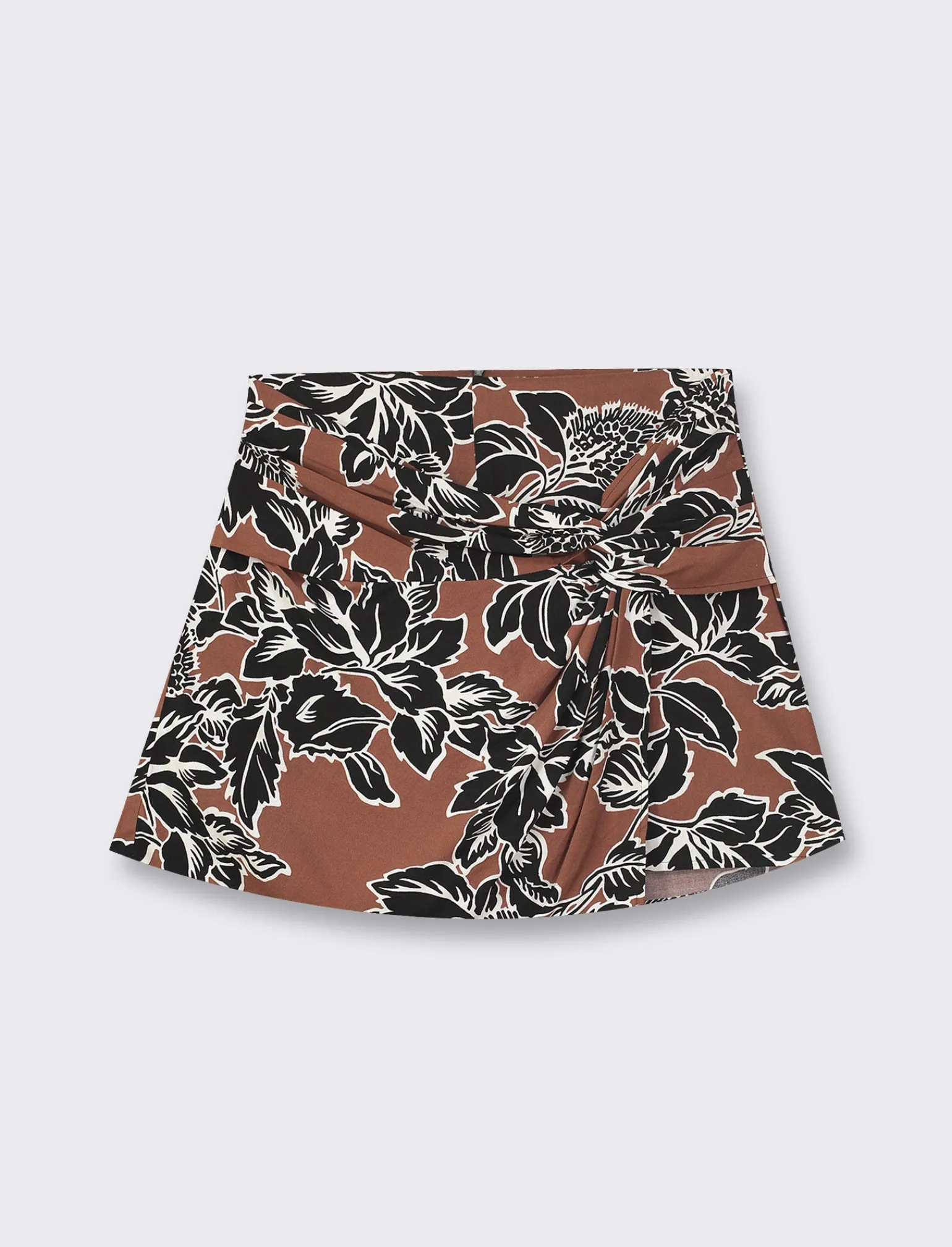 Donna Piazza Italia Donna | Shorts<Short in viscosa stampata con dettaglio pannello e nodo sul davanti - var 1