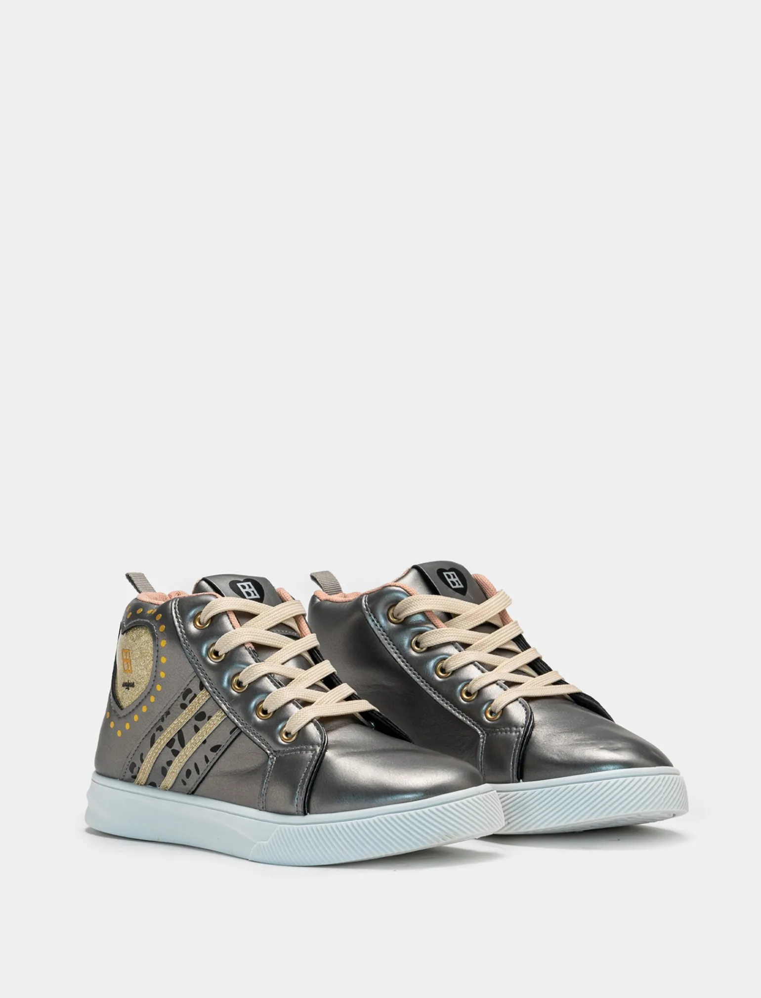 Piazza Italia Bambina<Sneakers a collo alto con cuore glitterato - canna di fucile