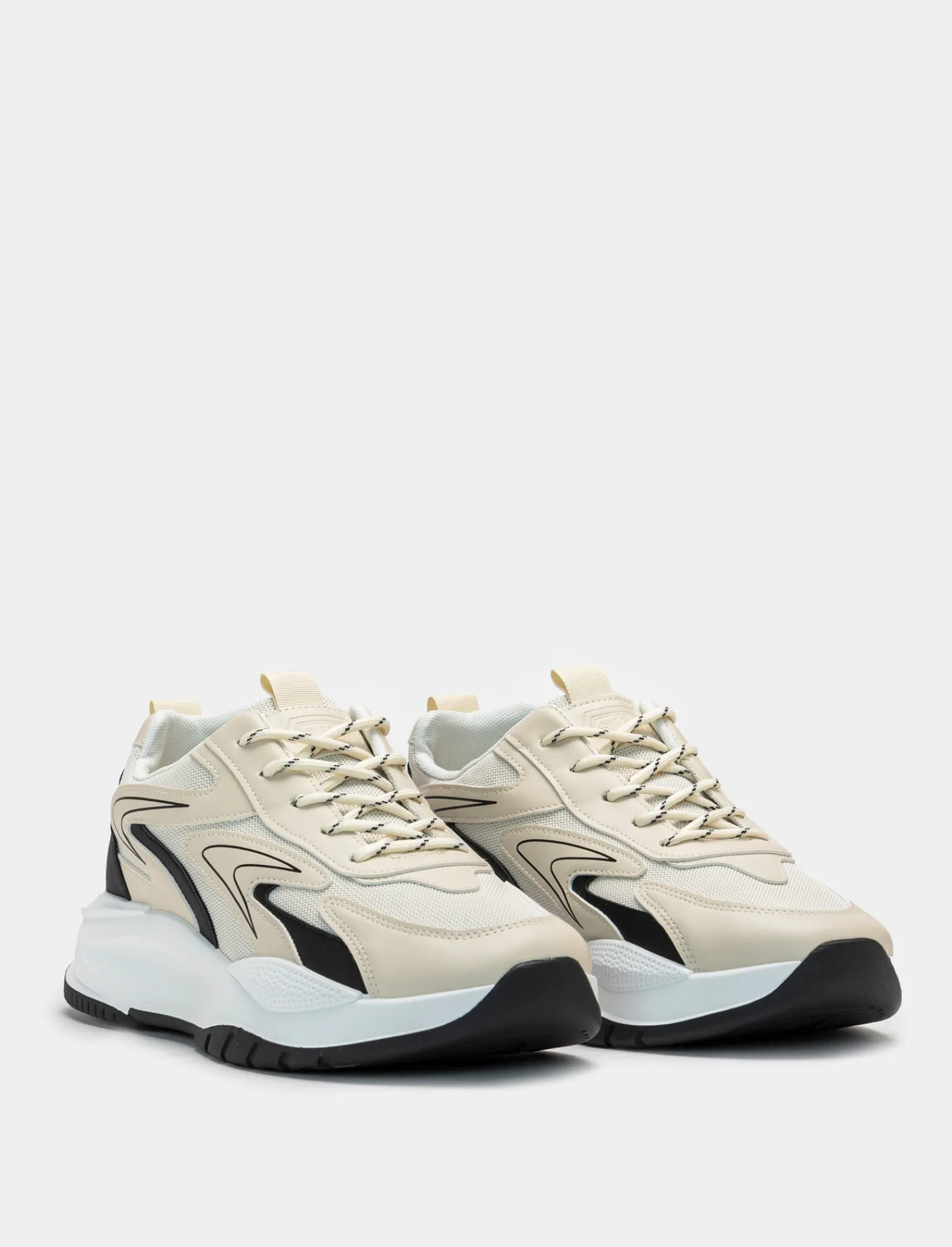 Uomo Piazza Italia Uomo | Sneakers<Sneakers in tessuto tecnico con inserti neri in poliuretano. -