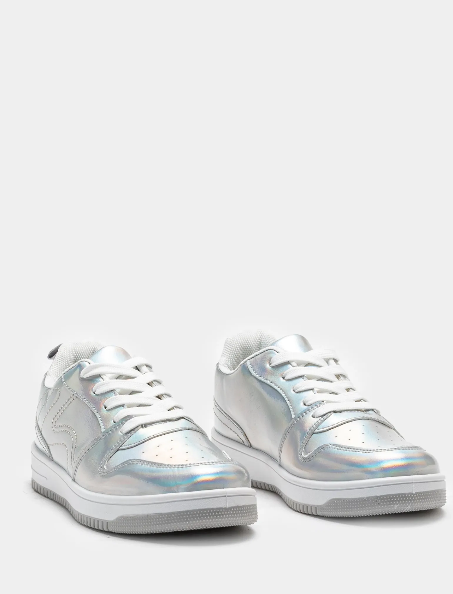 Piazza Italia Bambina<Sneakers laminata in poliuretano color silver -
