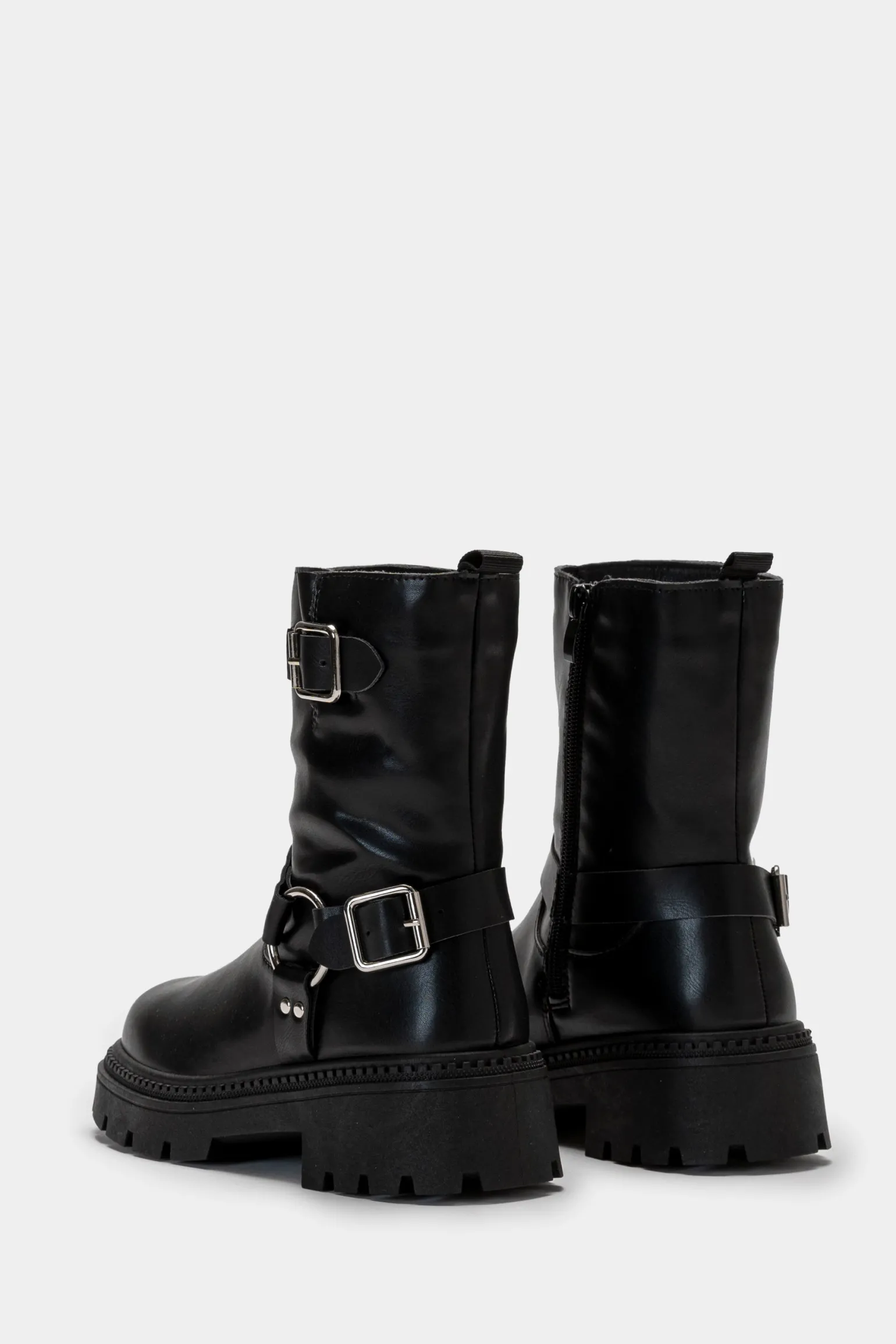 Piazza Italia Bambina<Stivaletto stile biker con fibbia e dettagli metallic -