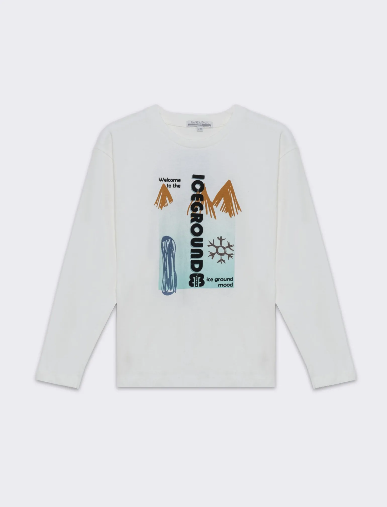 Bambino Piazza Italia Bambino | Maglieria&lt;T- shirt manica lunga con stampa da bambino - sporco