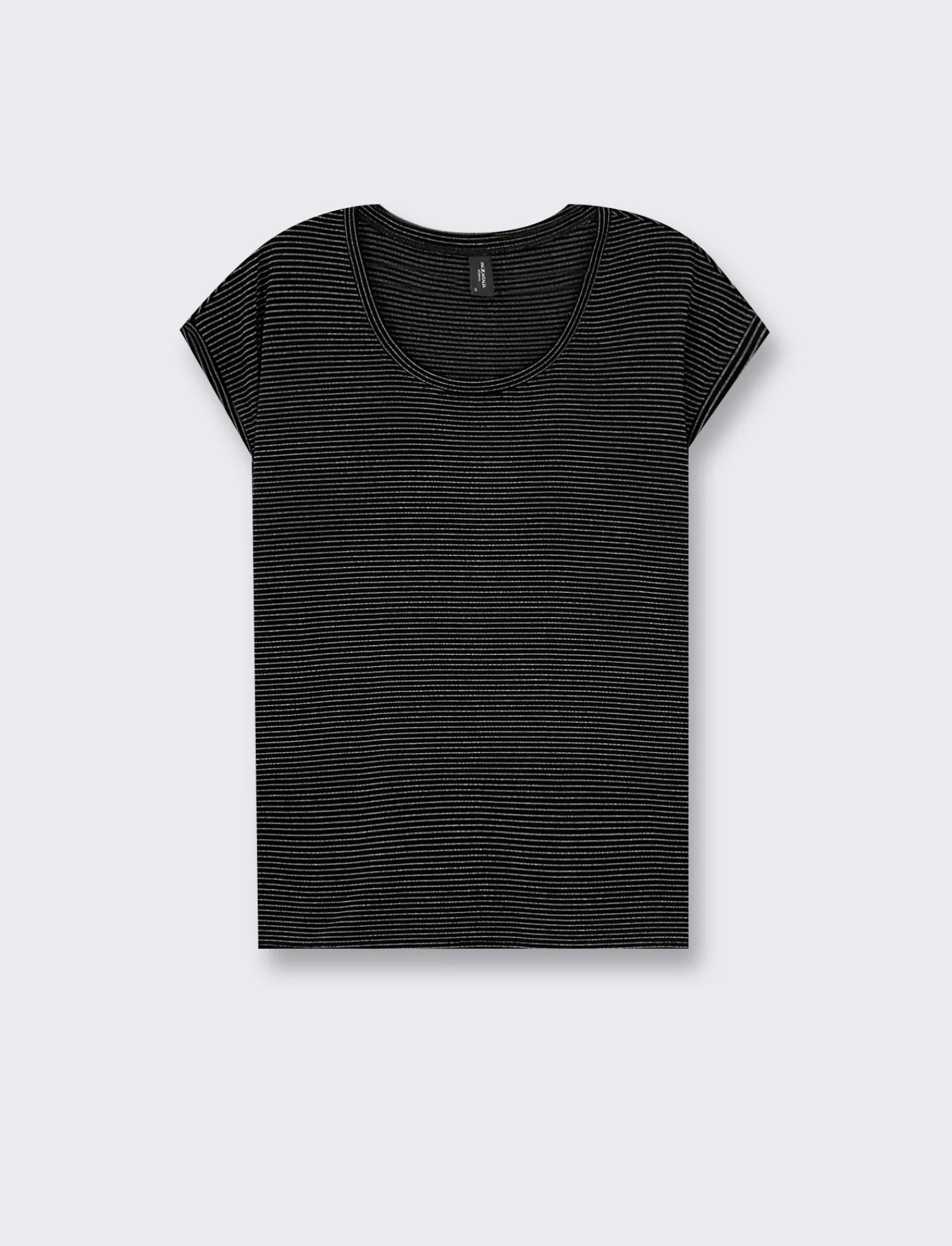 Donna Piazza Italia T-Shirt E Top<T shirt modello a T girocollo con tessuto ottoman e filato effetto metallizato -