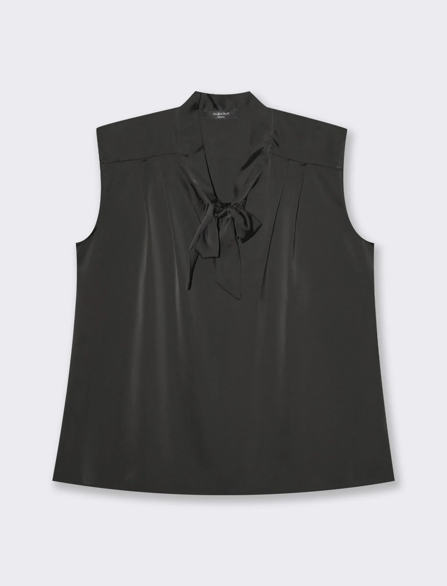 Donna Piazza Italia Donna | T-Shirt E Top<Top con fiocco al collo, vestibilità regular -