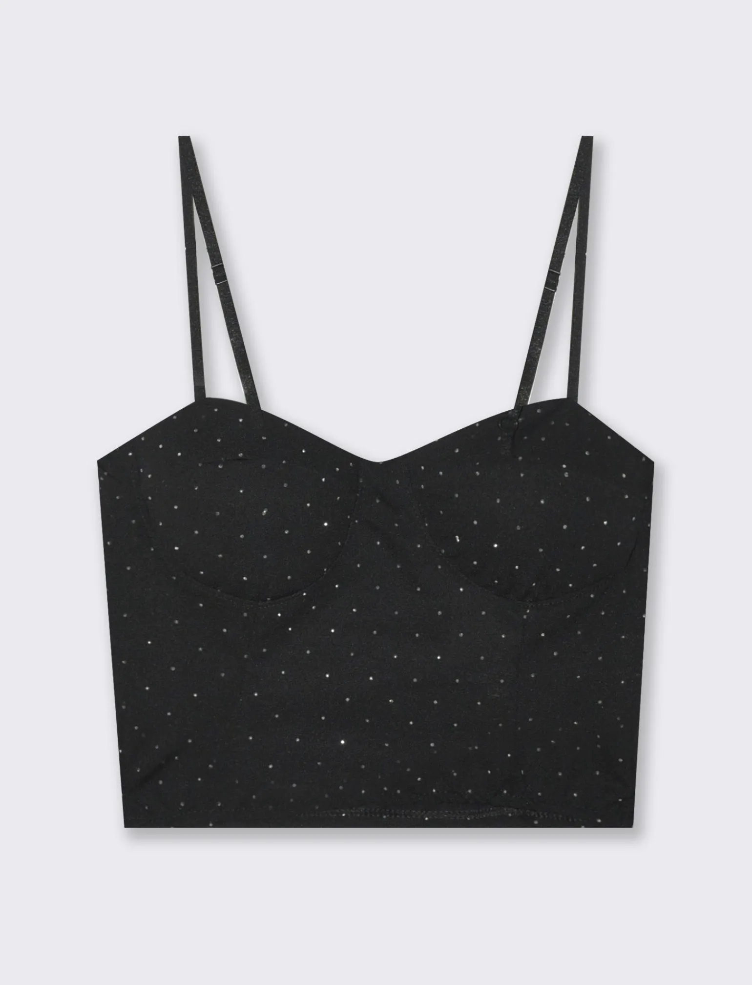 Donna Piazza Italia T-Shirt E Top<TOP CON STRASS - Nero
