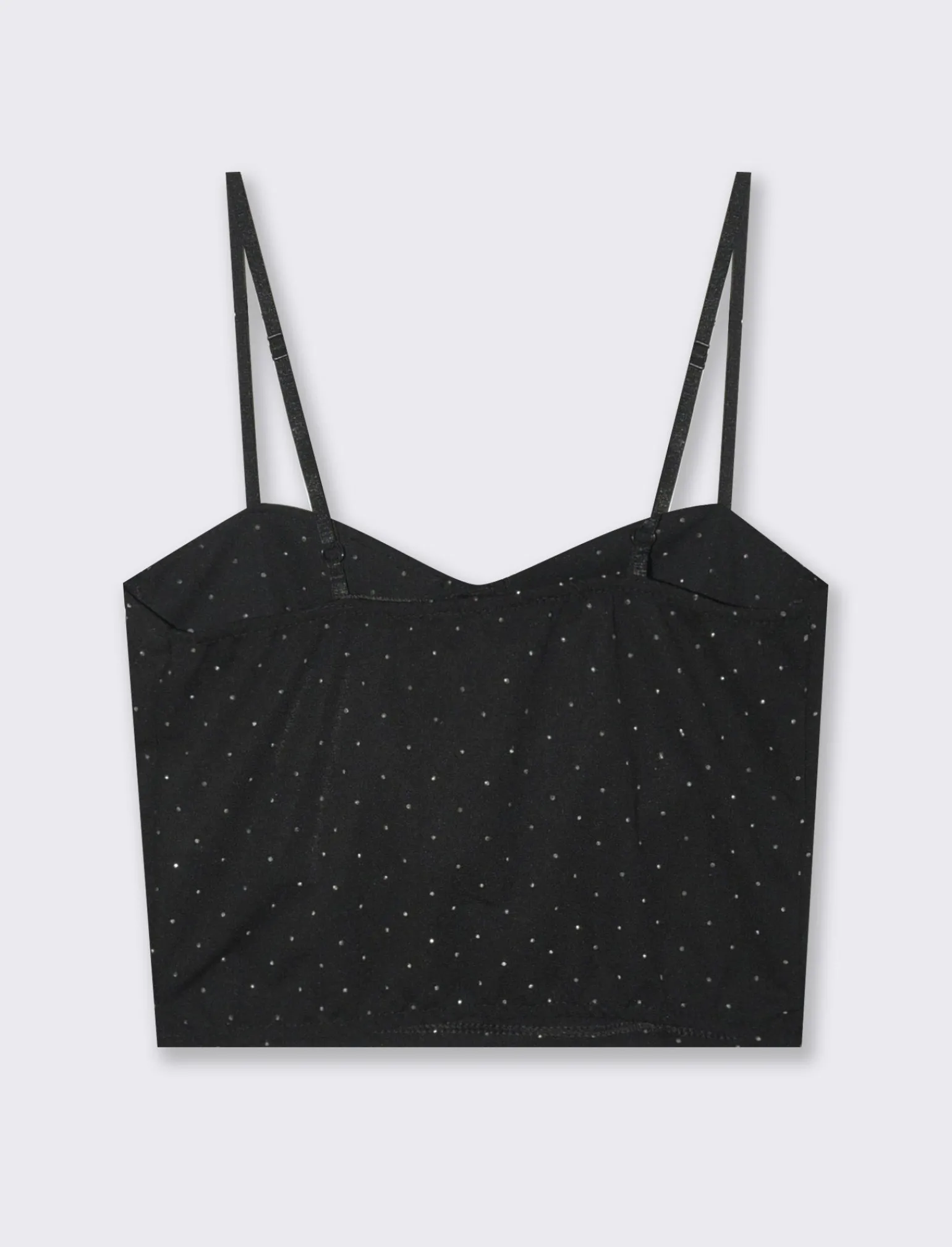 Donna Piazza Italia T-Shirt E Top<TOP CON STRASS - Nero