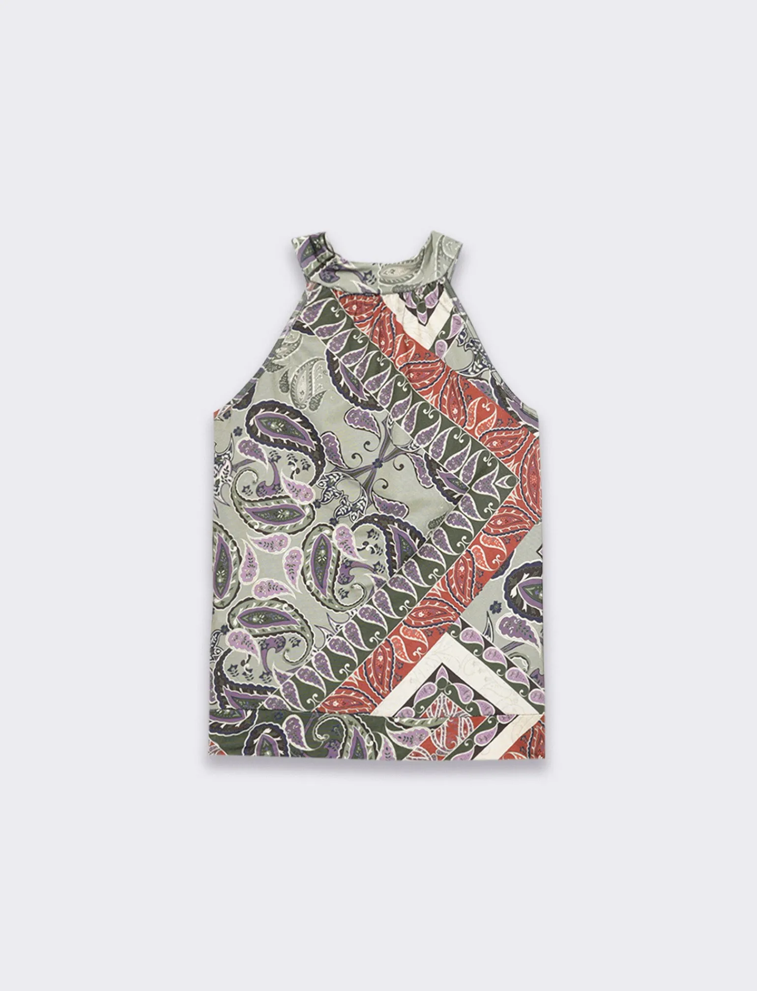 Donna Piazza Italia T-Shirt E Top<Top halter neck stampato girocollo con giromanica ampio - Ve.milit.