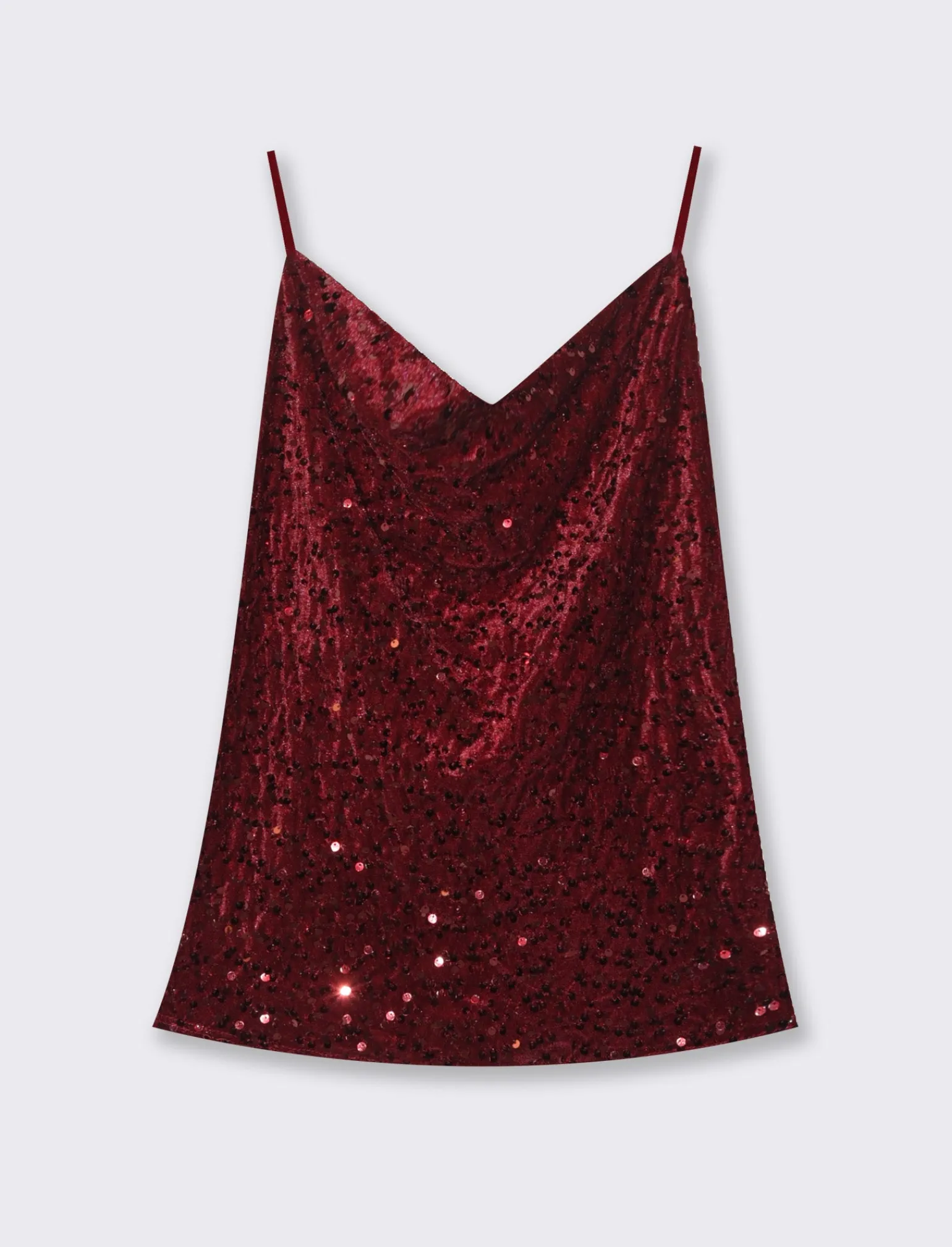 Donna Piazza Italia T-Shirt E Top<Top in paillettes - Bordeaux