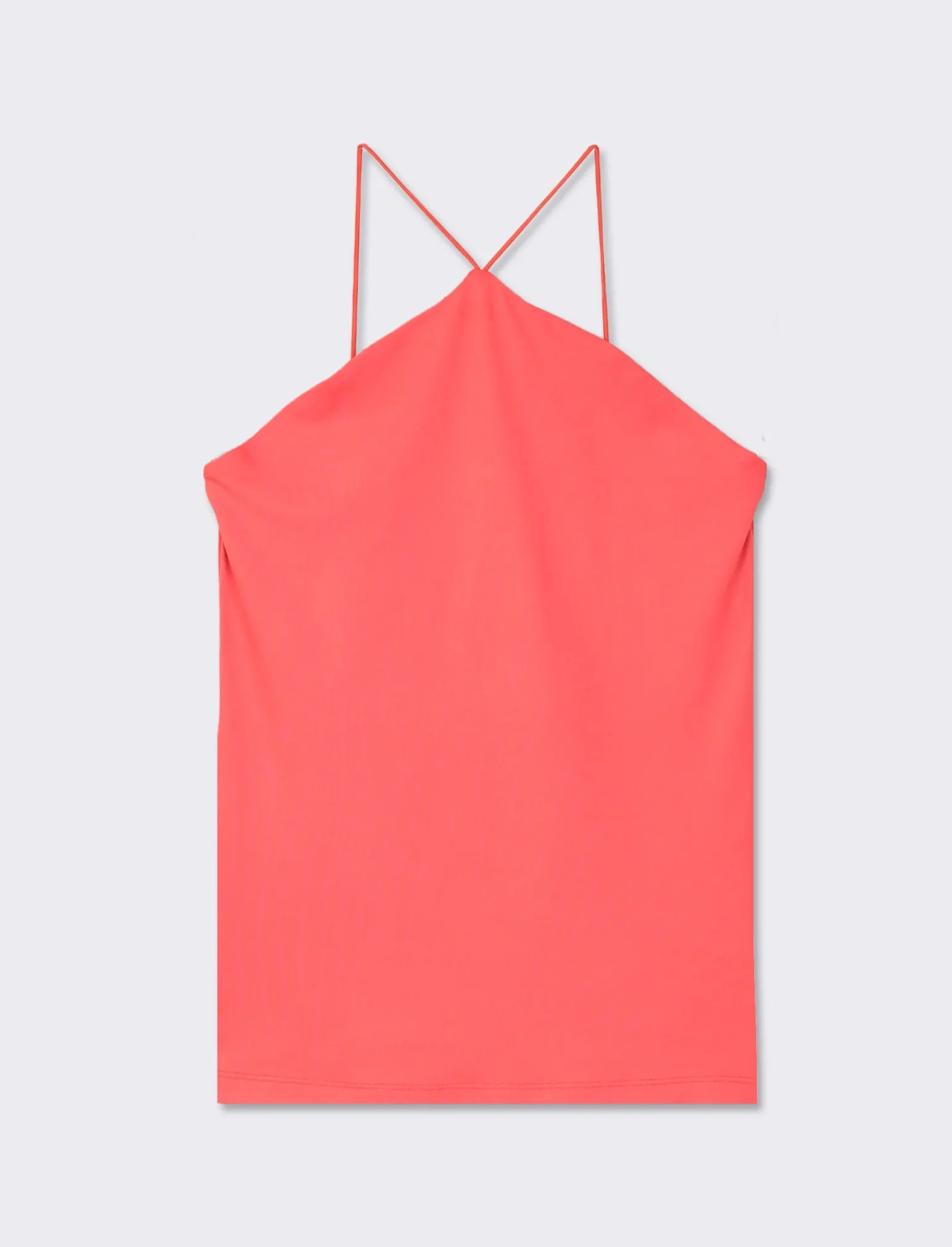 Donna Piazza Italia T-Shirt E Top<Top in tessuto elastico con bretelle incrociate sul davanti - Corallo