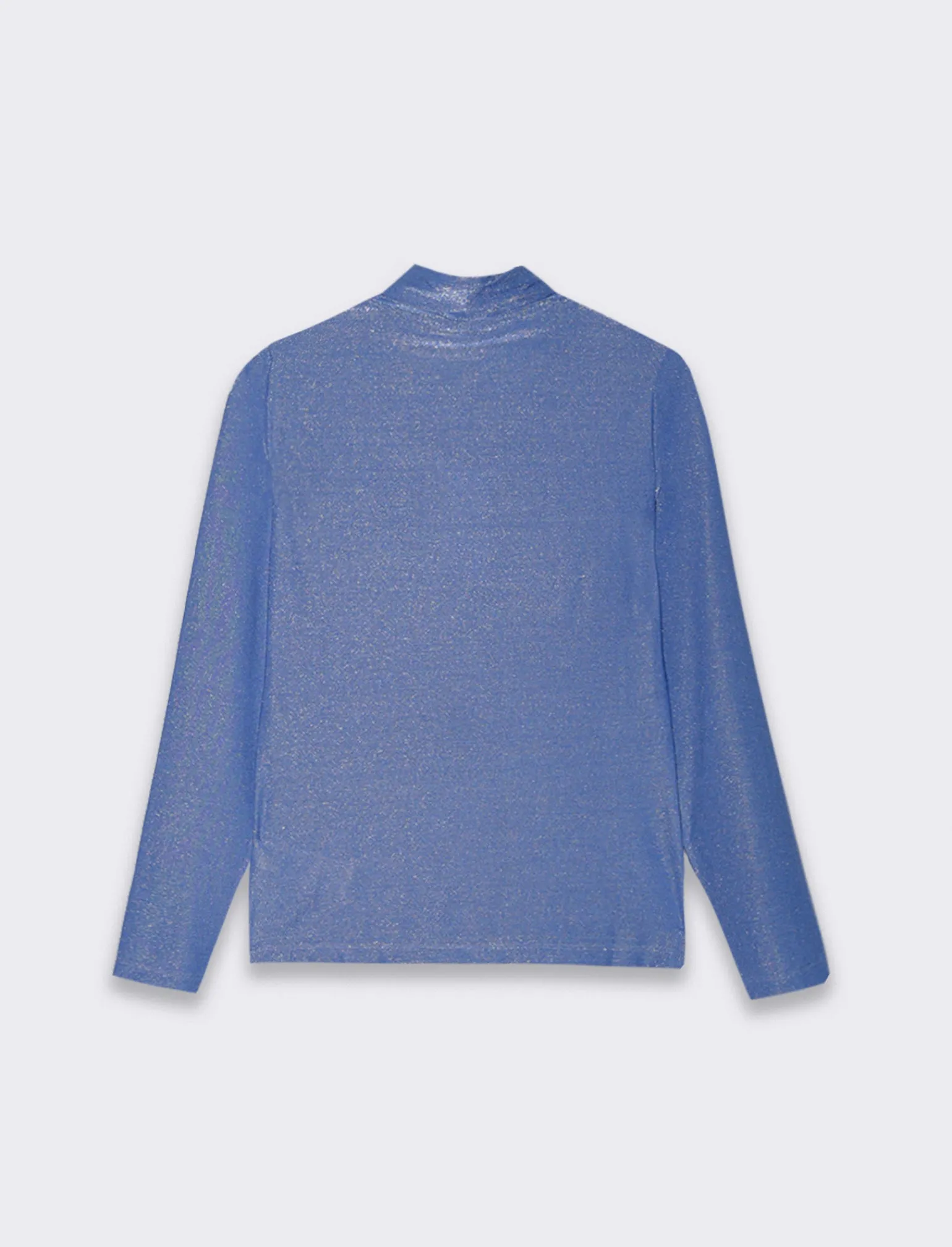 Donna Piazza Italia Donna | Maglieria<T-shirt a collo alto con filo effetto metallizzato vestibilità slim - Royal