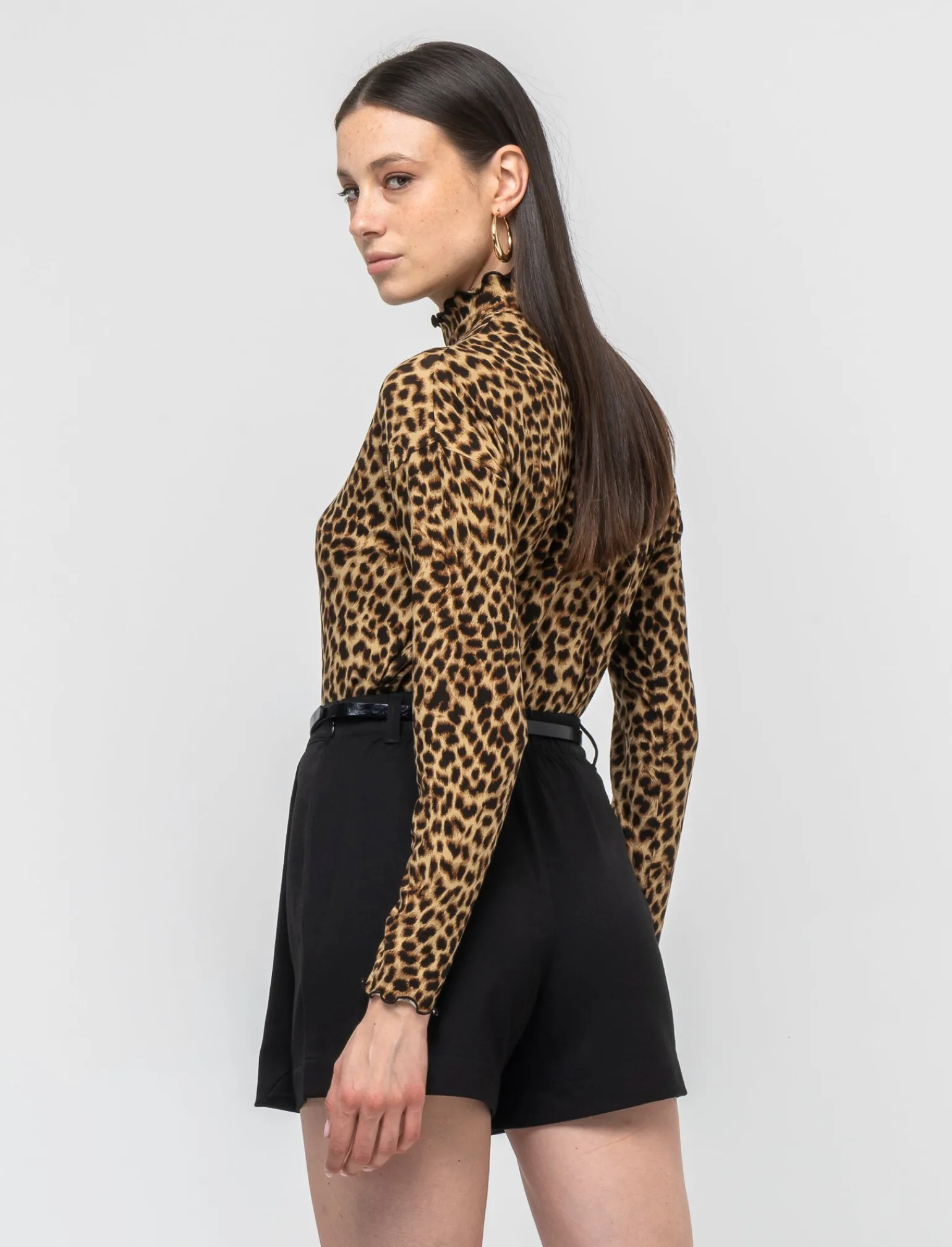 Donna Piazza Italia Donna | Maglieria<T-shirt a collo alto stampata a manica lunga - var 1