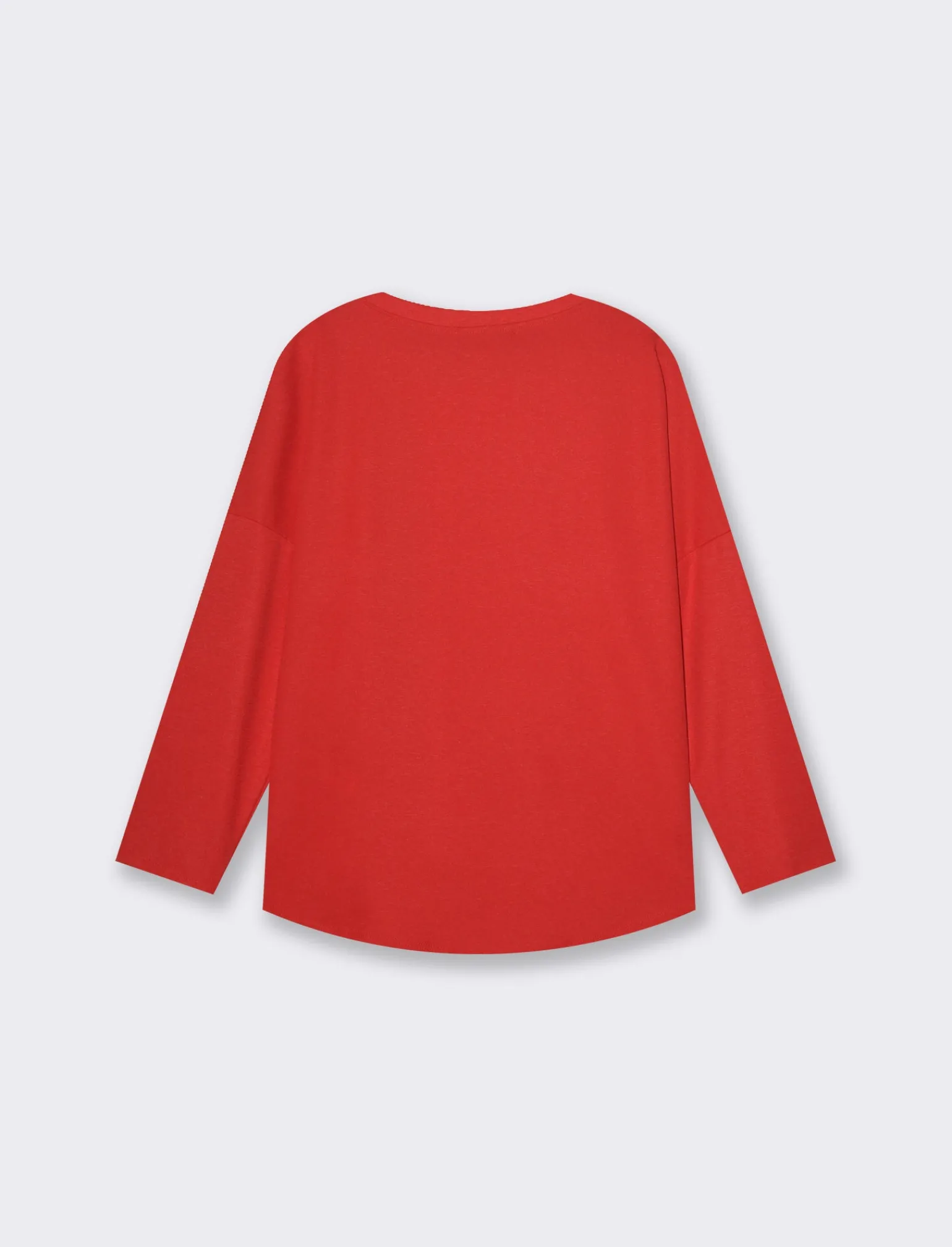 Donna Piazza Italia Donna | Maglieria<T-shirt basica manica lunga giro collo da donna - Bordeaux