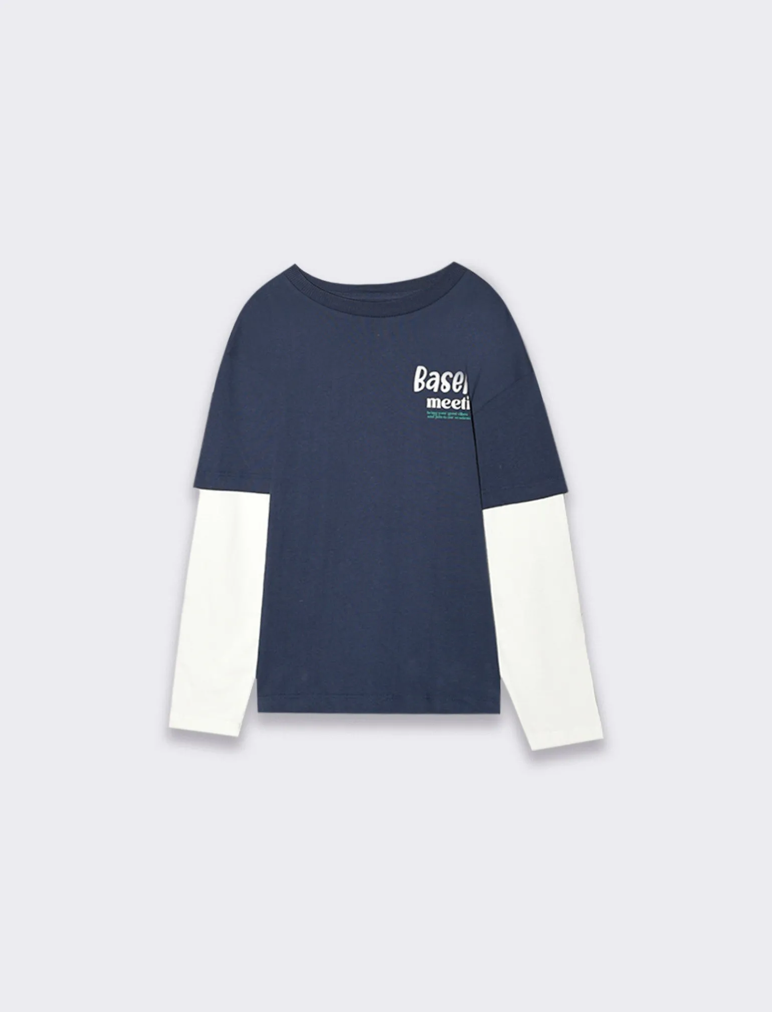 Bambino Piazza Italia Bambino | Maglieria<T-shirt bicolore over size - Blu
