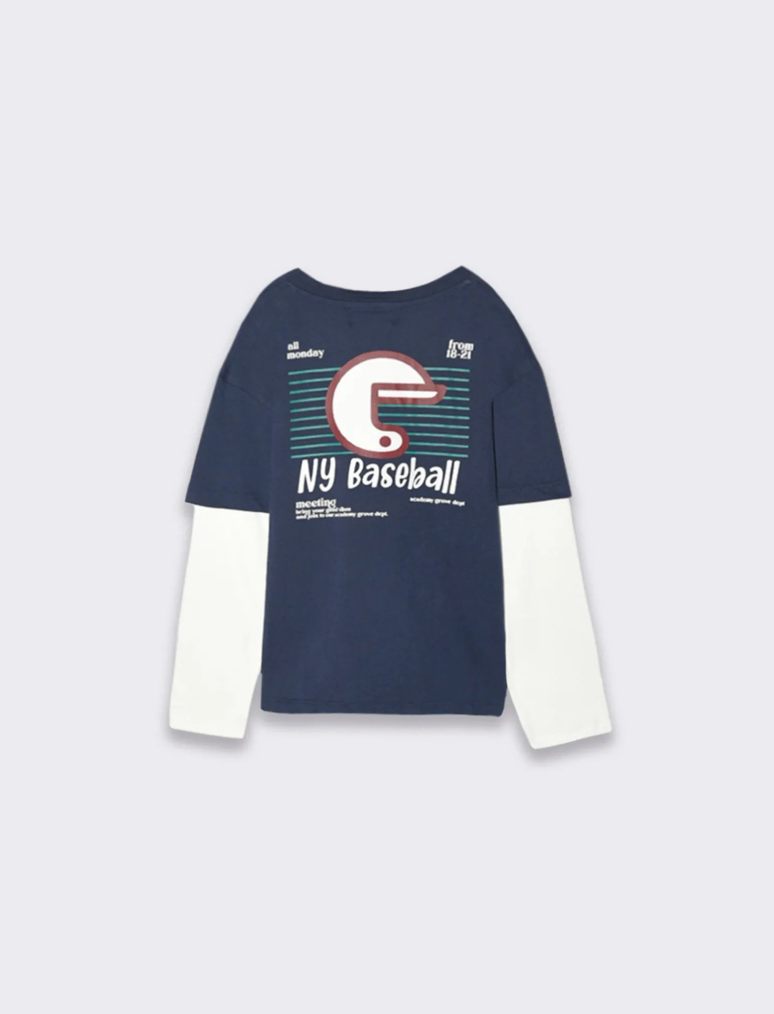 Bambino Piazza Italia Bambino | Maglieria<T-shirt bicolore over size - Blu