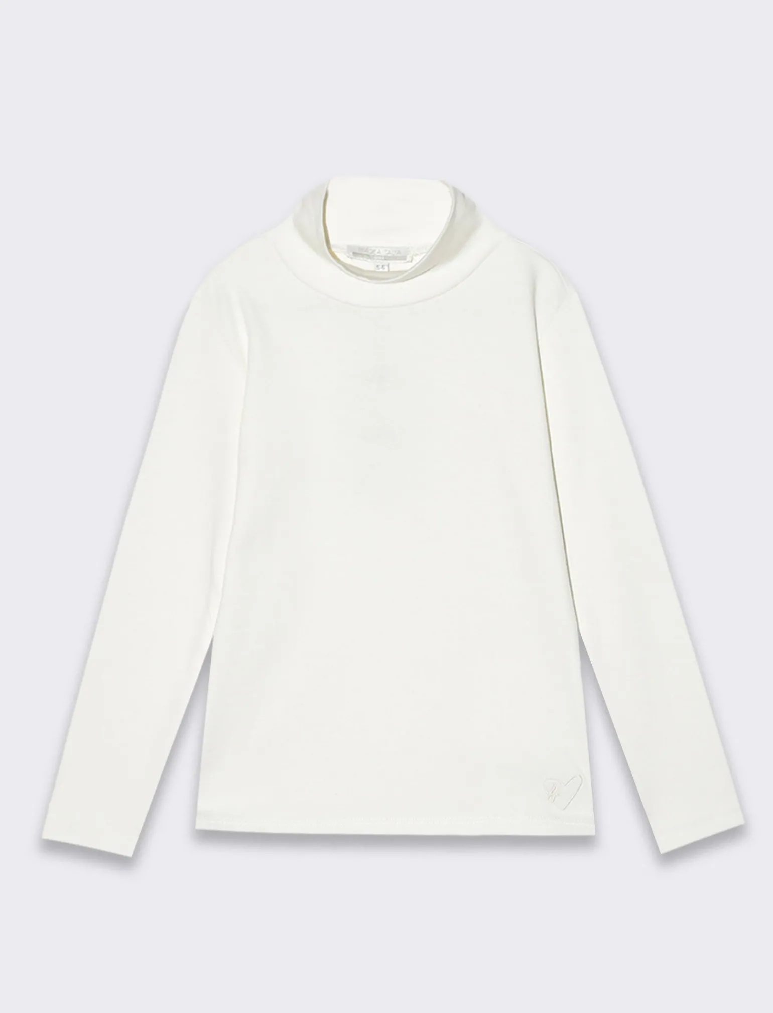 Piazza Italia T-Shirt E Top | T-Shirt E Top<T-shirt collo alto in tessuto interlock da bambina - Bianco sporco