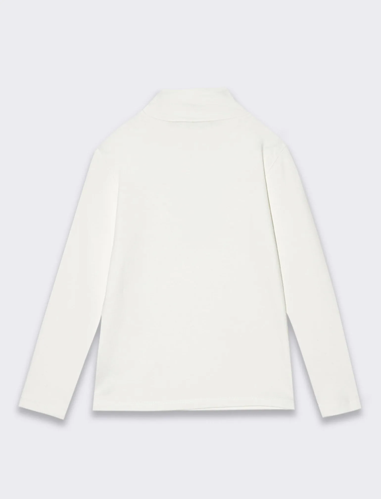 Piazza Italia T-Shirt E Top | T-Shirt E Top<T-shirt collo alto in tessuto interlock da bambina - Bianco sporco