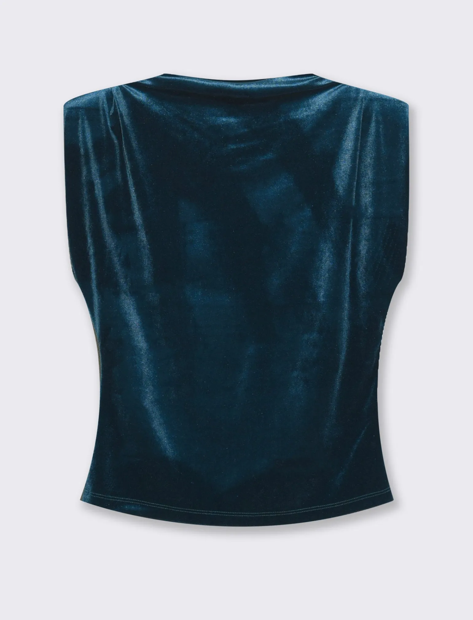 Donna Piazza Italia T-Shirt E Top<T-shirt con manica ad aletta in velluto - Ottanio