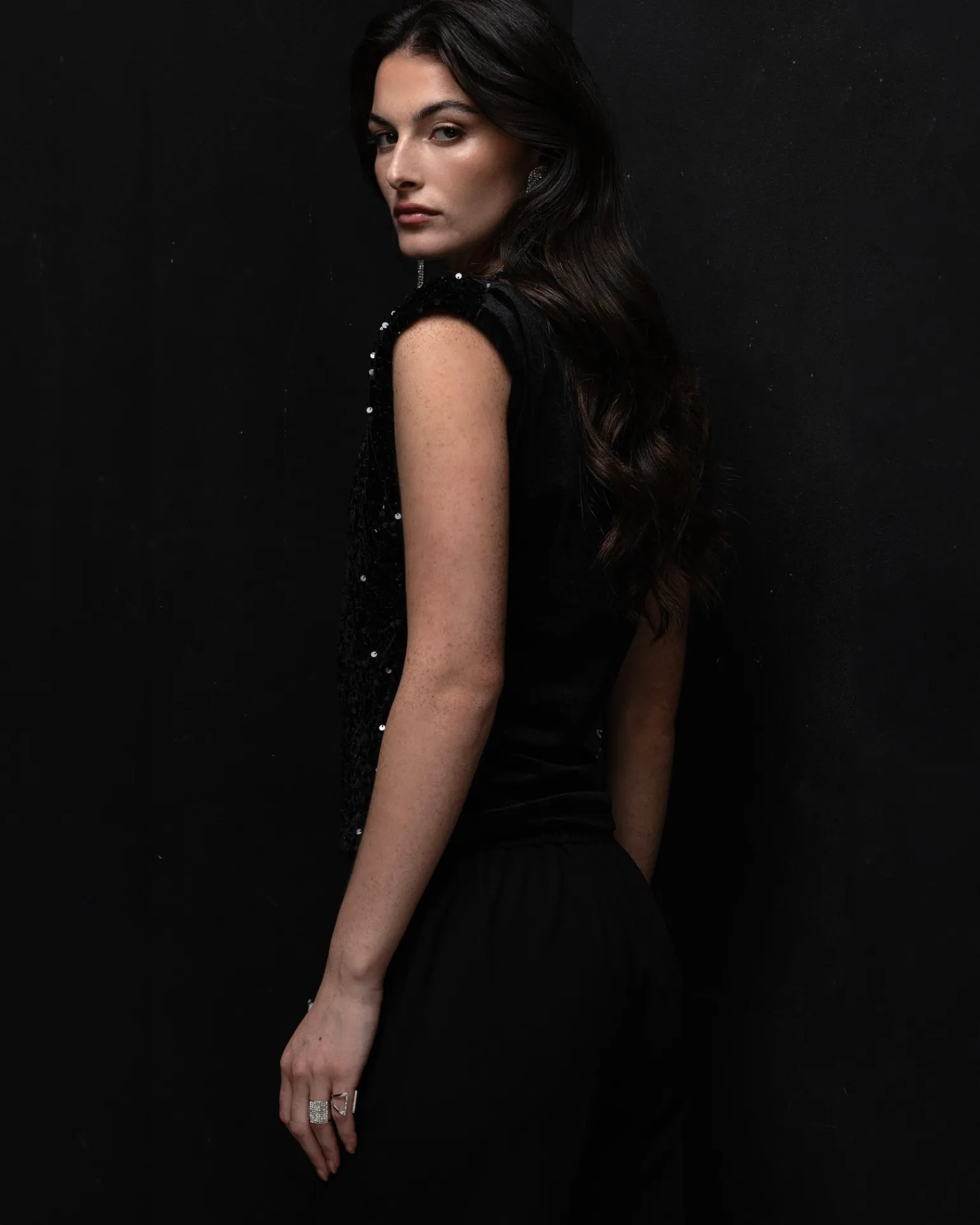 Donna Piazza Italia T-Shirt E Top<Tshirt con spalline in paillettes -