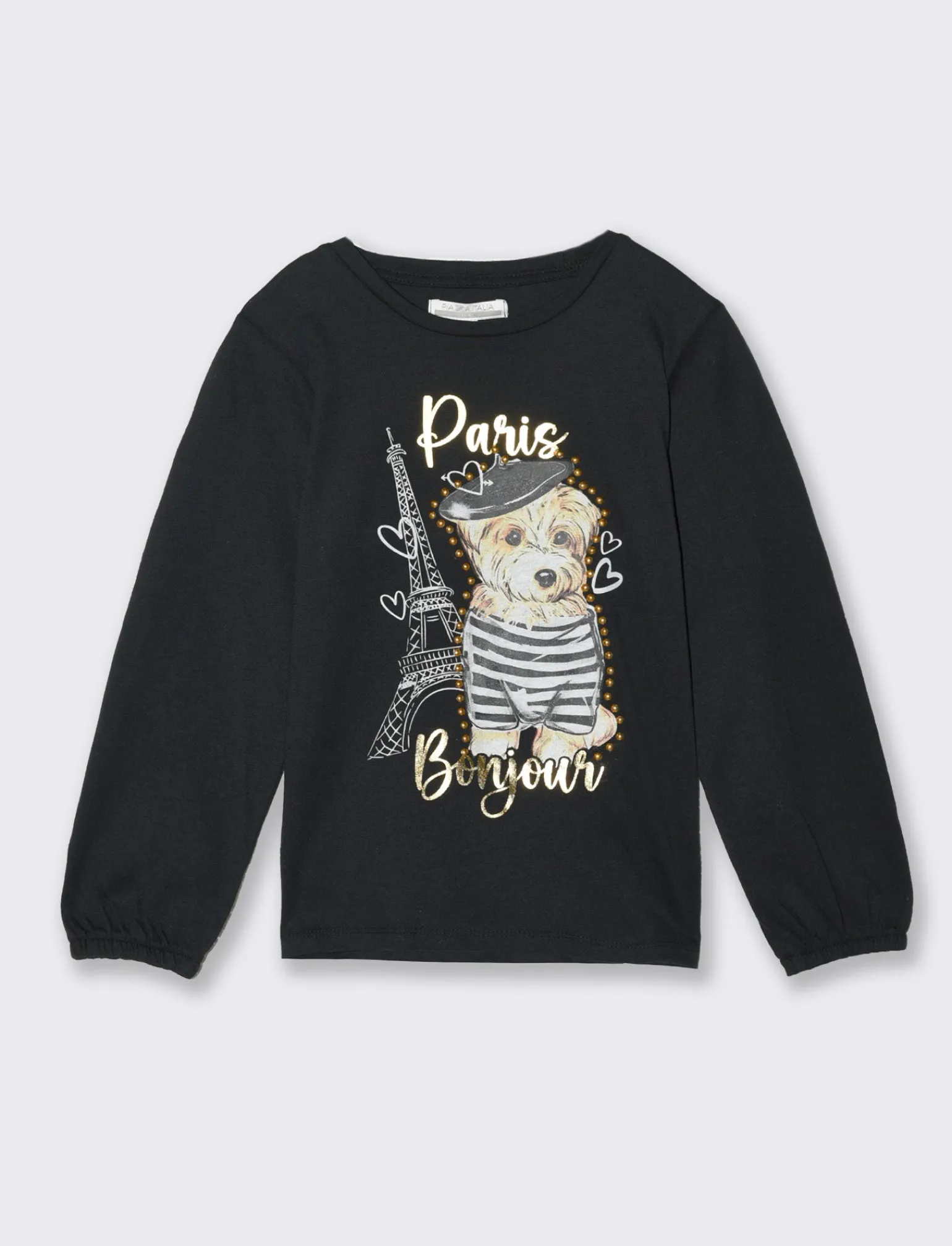 Piazza Italia Bambina | T-Shirt E Top<T-shirt con stampa a borchie da bambina - Nero