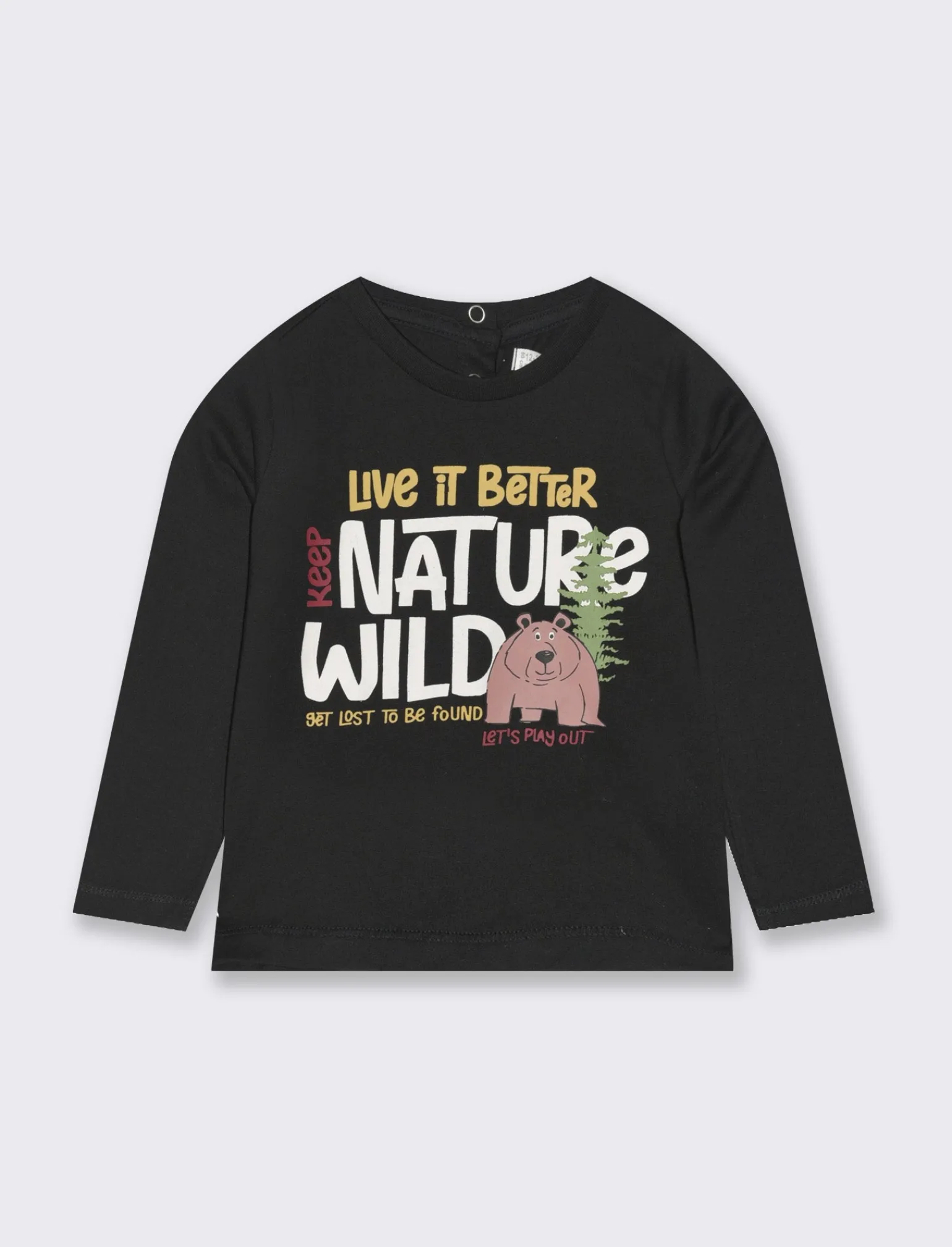 Piazza Italia Neonato | T-Shirt E Top<T-shirt con stampaÂ in jersey peach - Nero