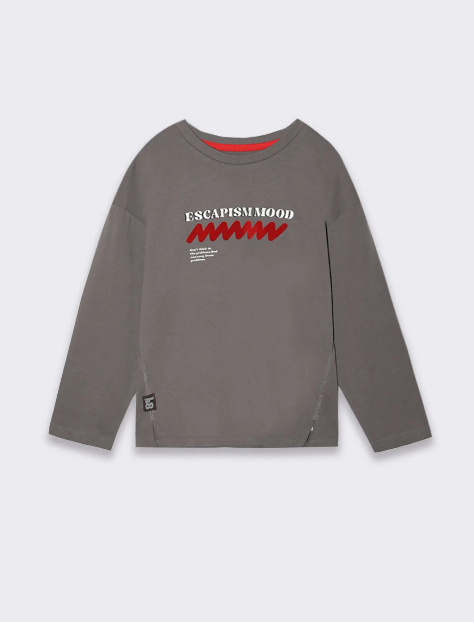 Bambino Piazza Italia Bambino | Maglieria<T-shirt con tagli frontali da bambino - antracite