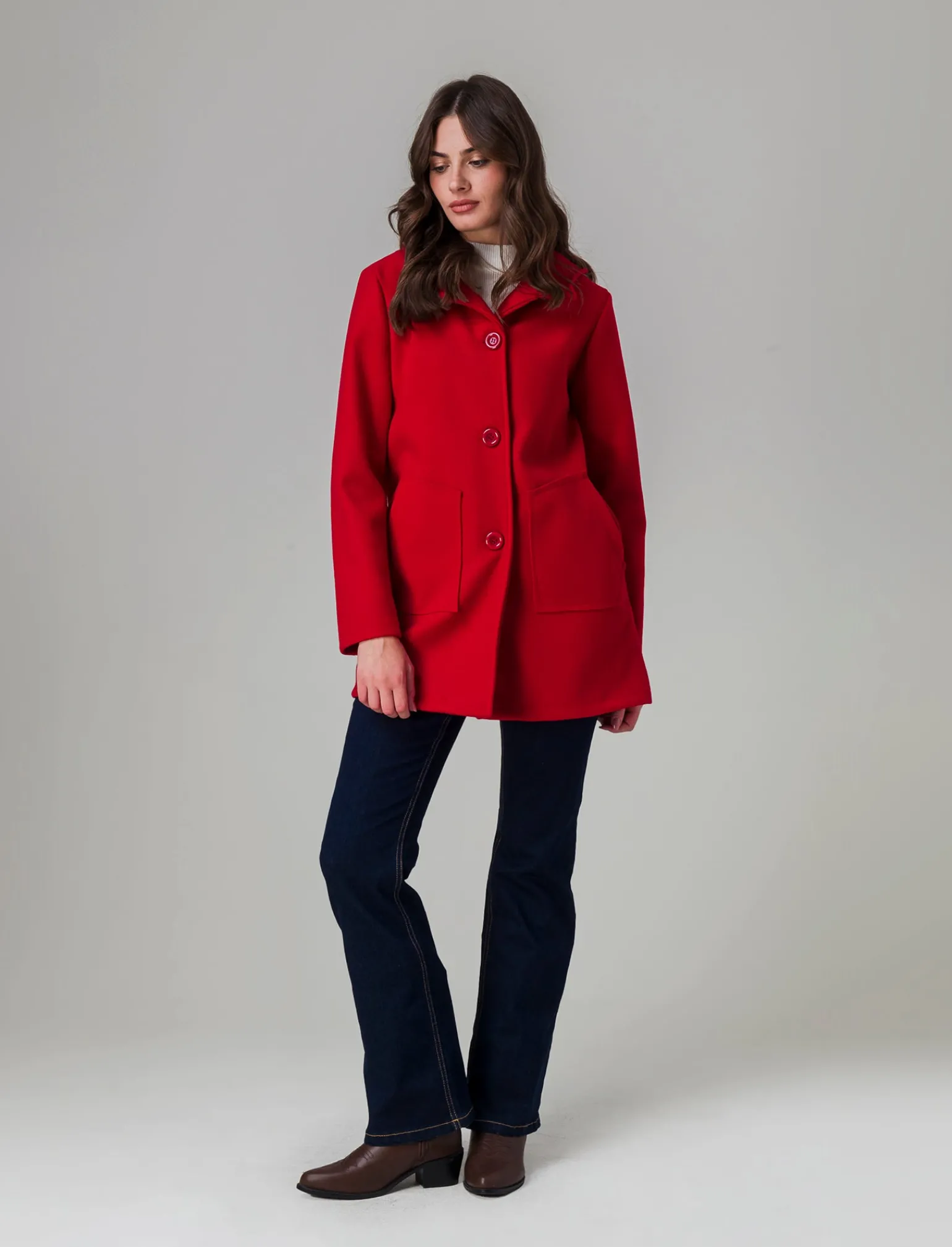 Donna Piazza Italia Donna | Maglieria<T-shirt crop manica lunga con mezzo collo lavorazione a coste strette - Avorio