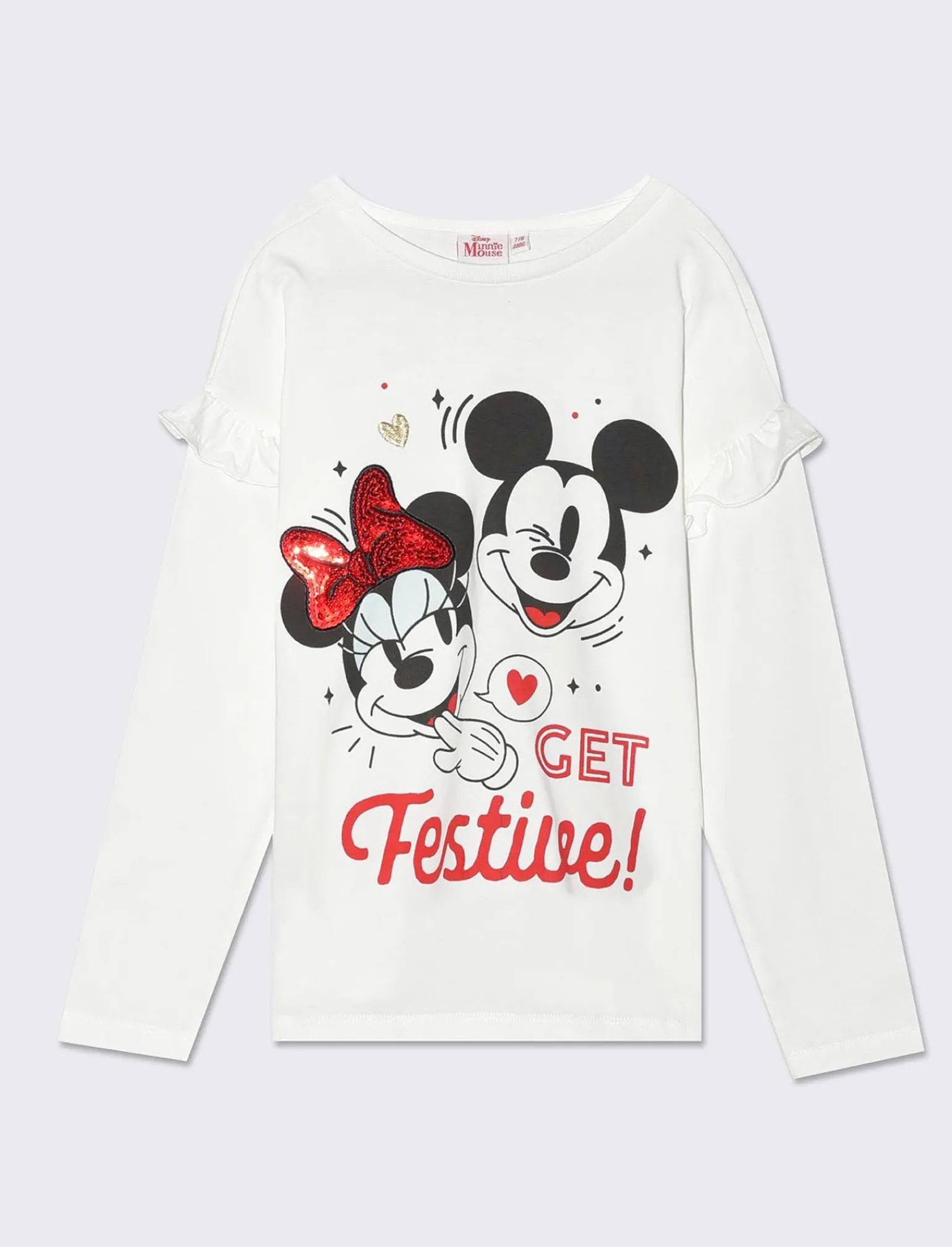 Piazza Italia Bambina | T-Shirt E Top<T-shirt girocollo con rouches Minnie da bambina - sporco