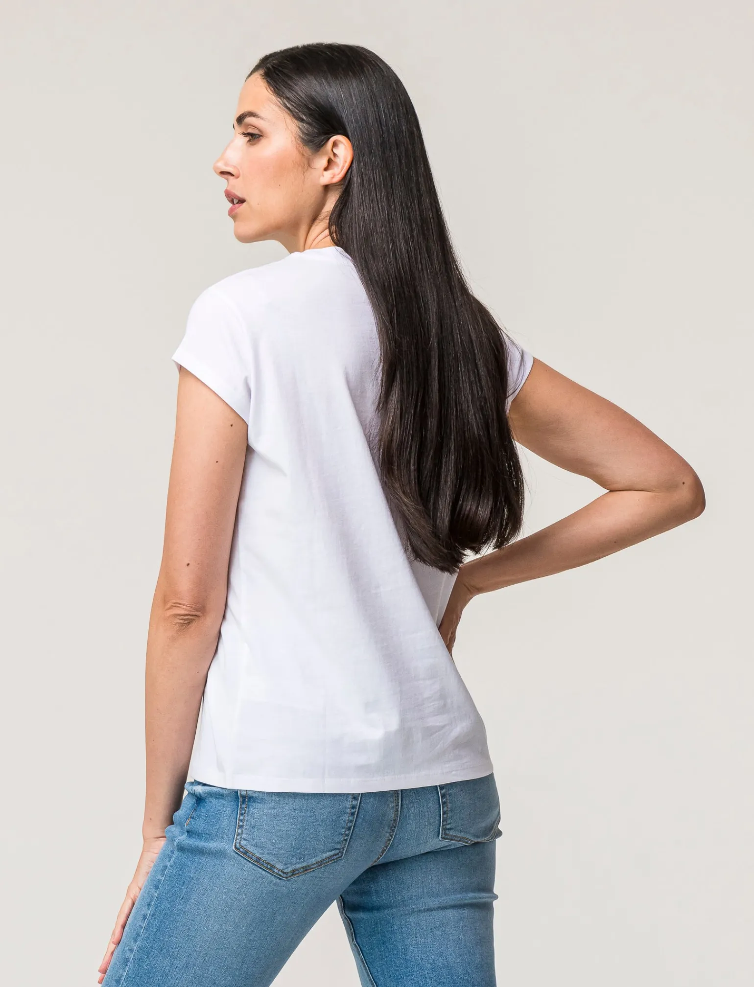 Donna Piazza Italia Donna | T-Shirt E Top<T-shirt girocollo in cotone con stampa e applicazione cordoncino, vestibilità regular - var 3