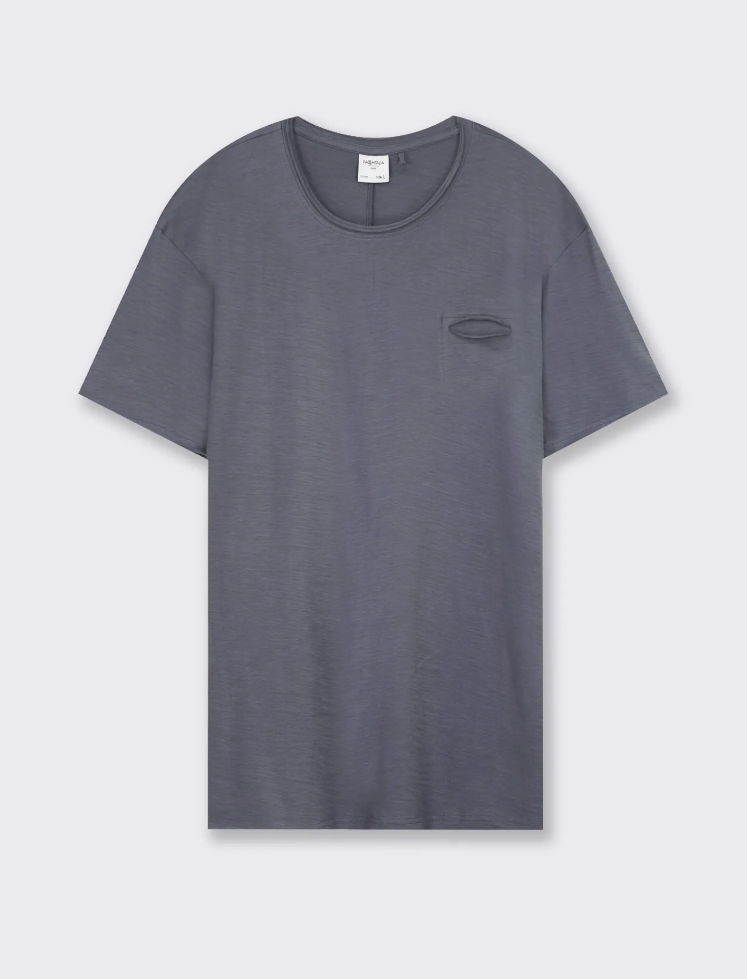 Uomo Piazza Italia Uomo | Polo E T-Shirt<T-shirt girocollo maniche corte loose fit in jersey slub puro cotone - Avion