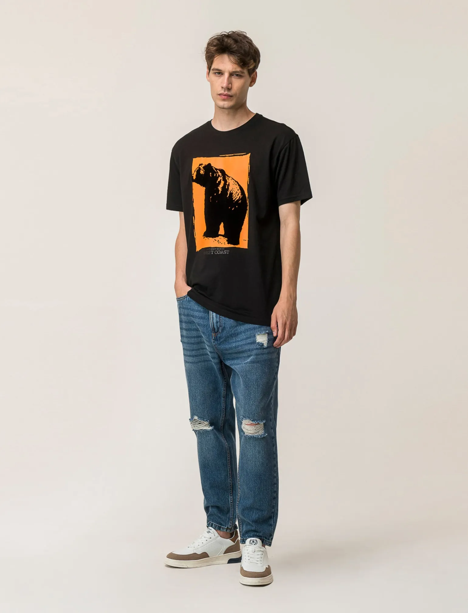 Uomo Piazza Italia Polo E T-Shirt<T-shirt girocollo maniche corte regular fit -