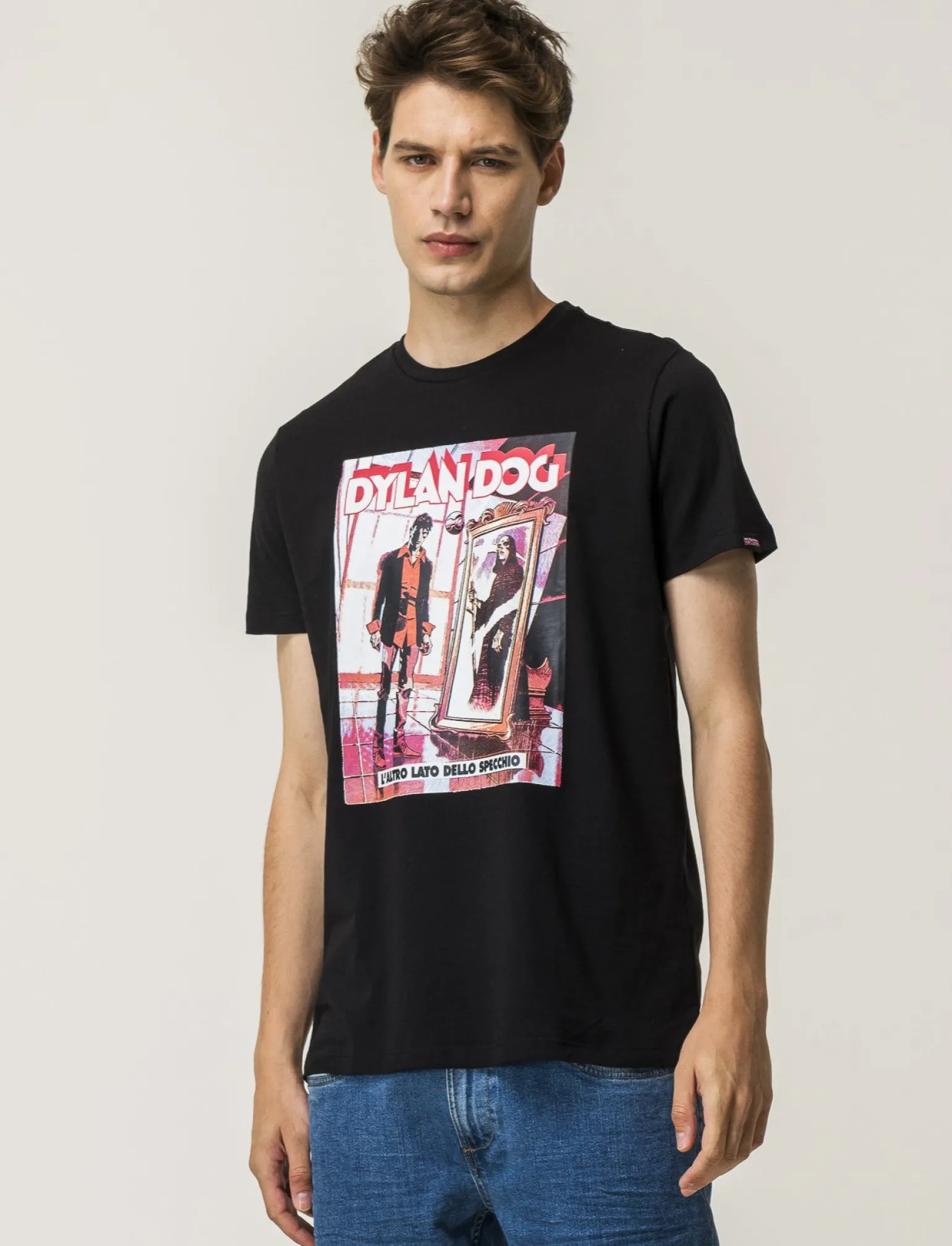 Uomo Piazza Italia Uomo | Polo E T-Shirt<T-shirt girocollo maniche corte regular fit con stampa DYLAN DOG License -