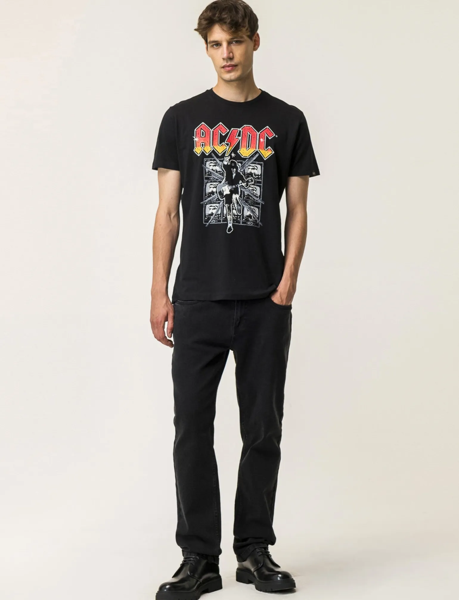 Uomo Piazza Italia Uomo | Polo E T-Shirt<T-shirt girocollo maniche corte regular fit con stampa GORILLAZ License -