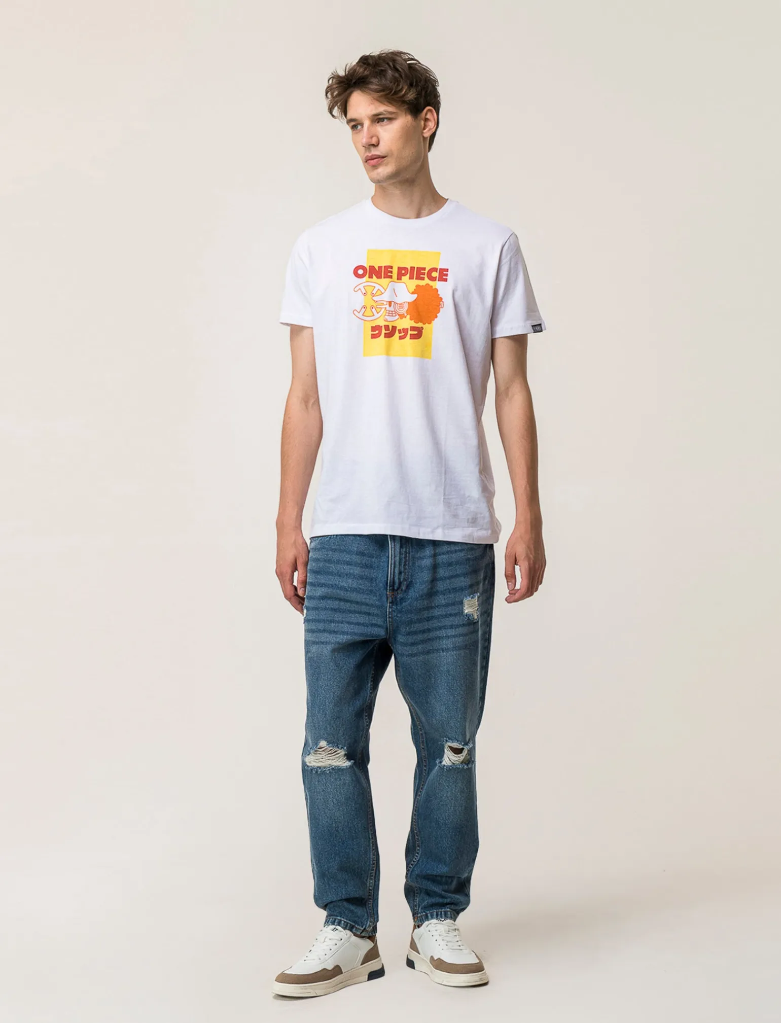 Uomo Piazza Italia Uomo | Polo E T-Shirt<T-shirt girocollo maniche corte regular fit con stampa ONE PIECE License -