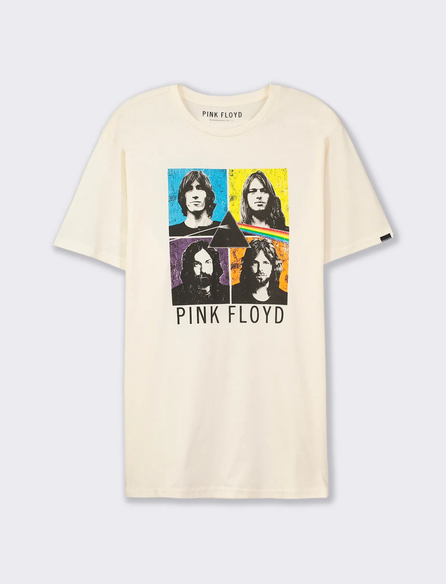 Uomo Piazza Italia Uomo | Polo E T-Shirt<T-shirt girocollo maniche corte regular fit con stampa PINKFLOYD License - sporco