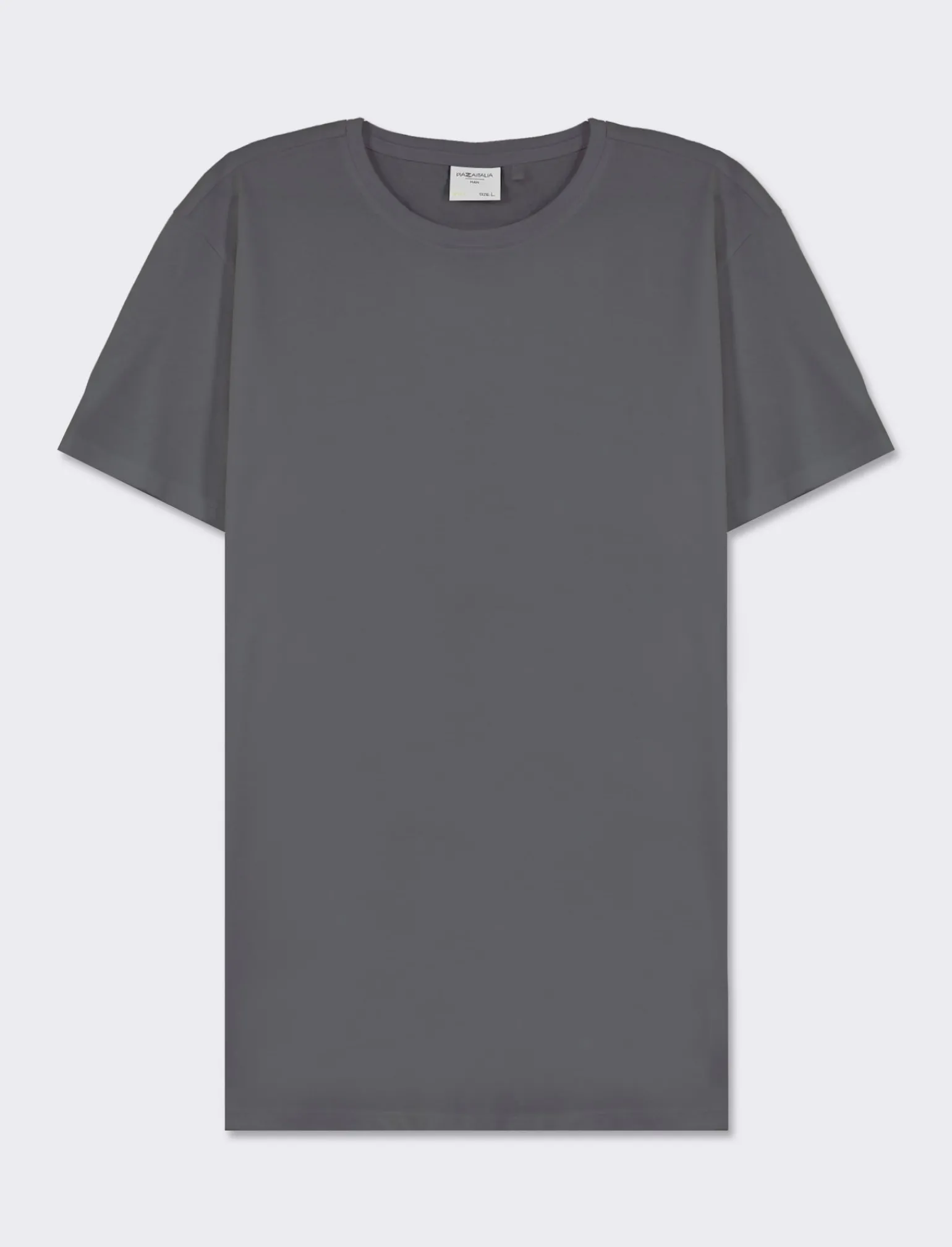 Uomo Piazza Italia Uomo | Polo E T-Shirt<T-shirt girocollo maniche corte regular fit in jersey puro cotone - Avion