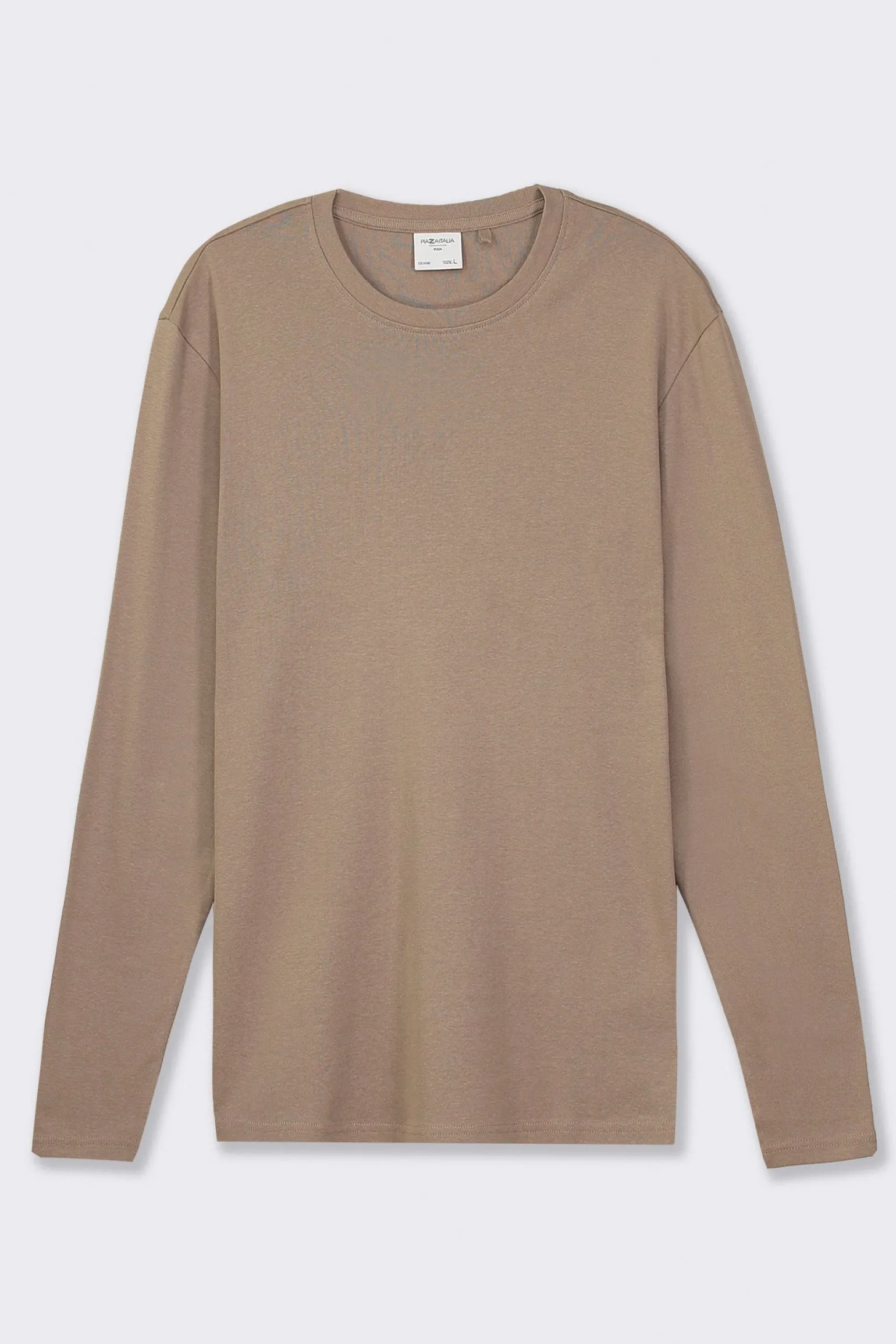 Uomo Piazza Italia Uomo | Polo E T-Shirt<T-shirt girocollo slim fit in jersey - kaki