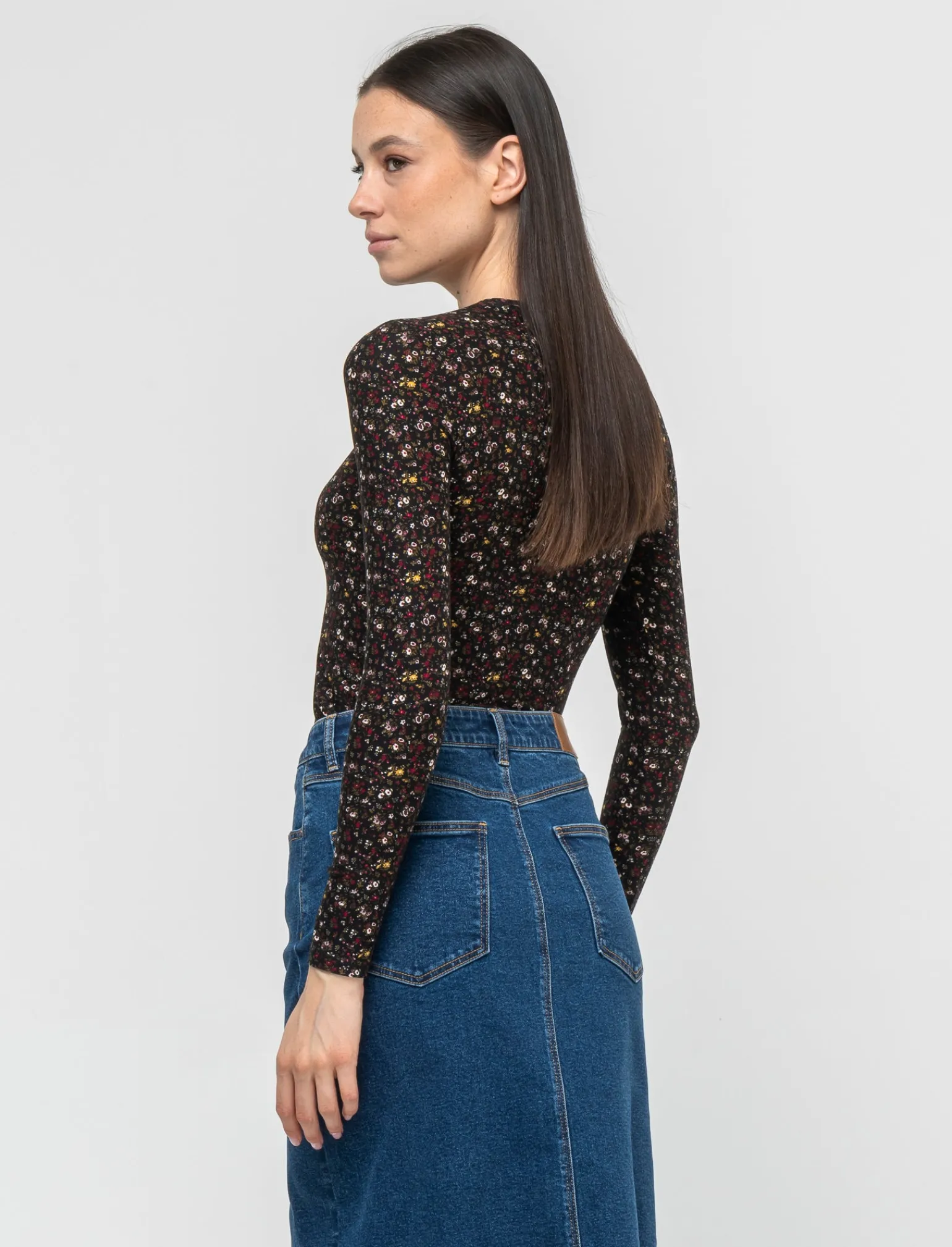 Donna Piazza Italia Donna | Maglieria<T-shirt girocollo stampata manica lunga - var 1