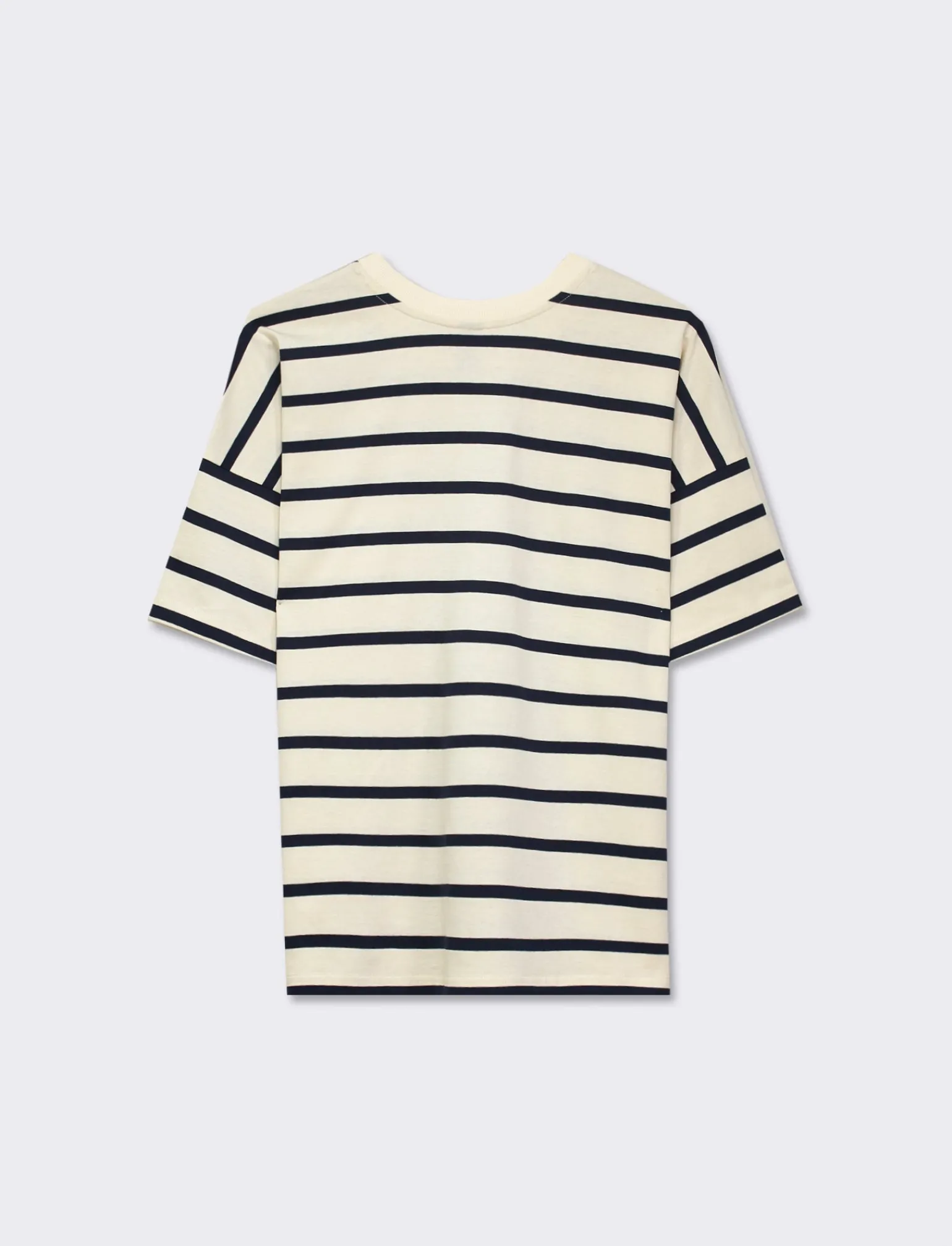 Donna Piazza Italia Maglieria<T-shirt in cotone con manica 3/4 a strisce - var 1