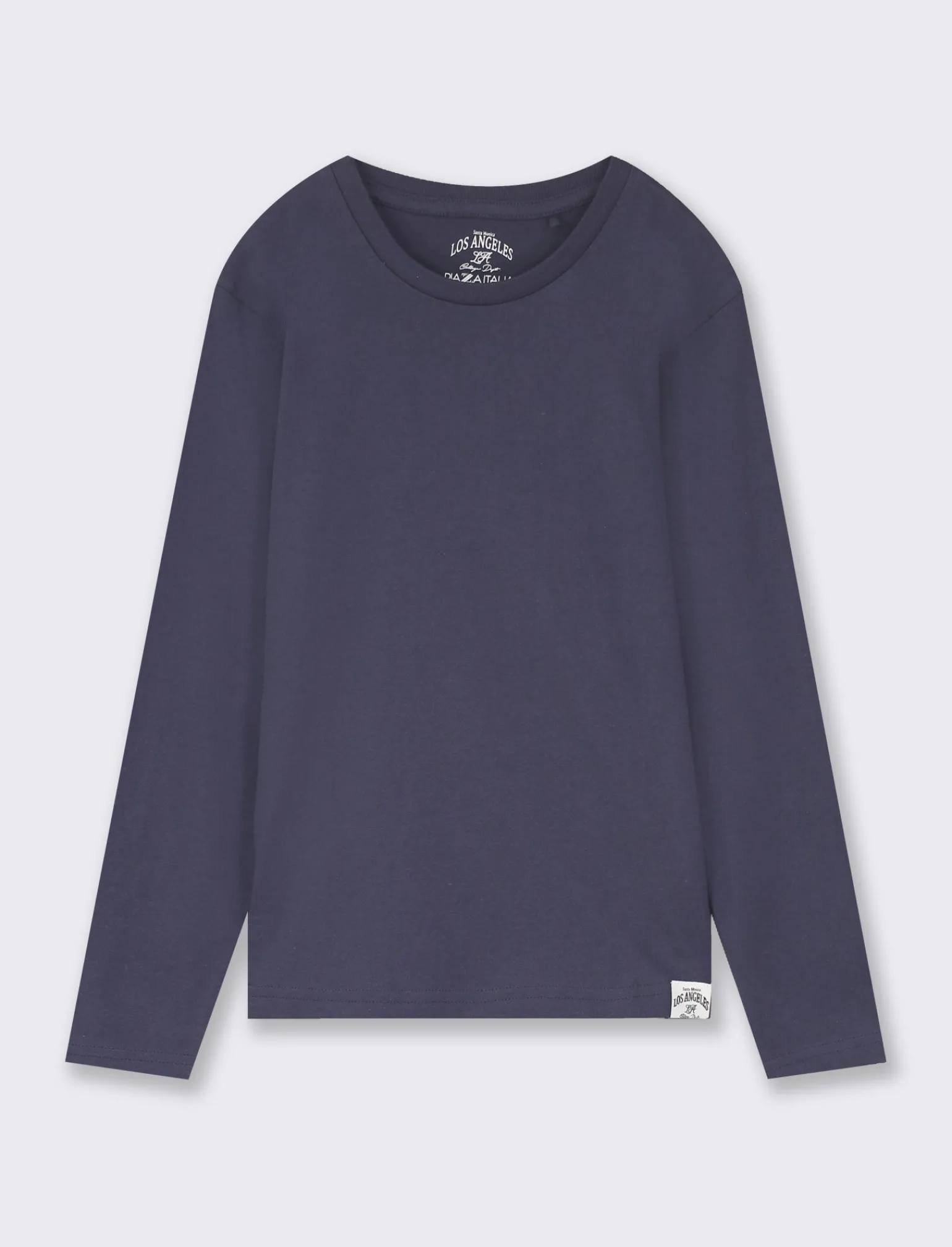 Bambino Piazza Italia Bambino | Maglieria<T-shirt in cotone manica lunga in tinta unita da bambino -