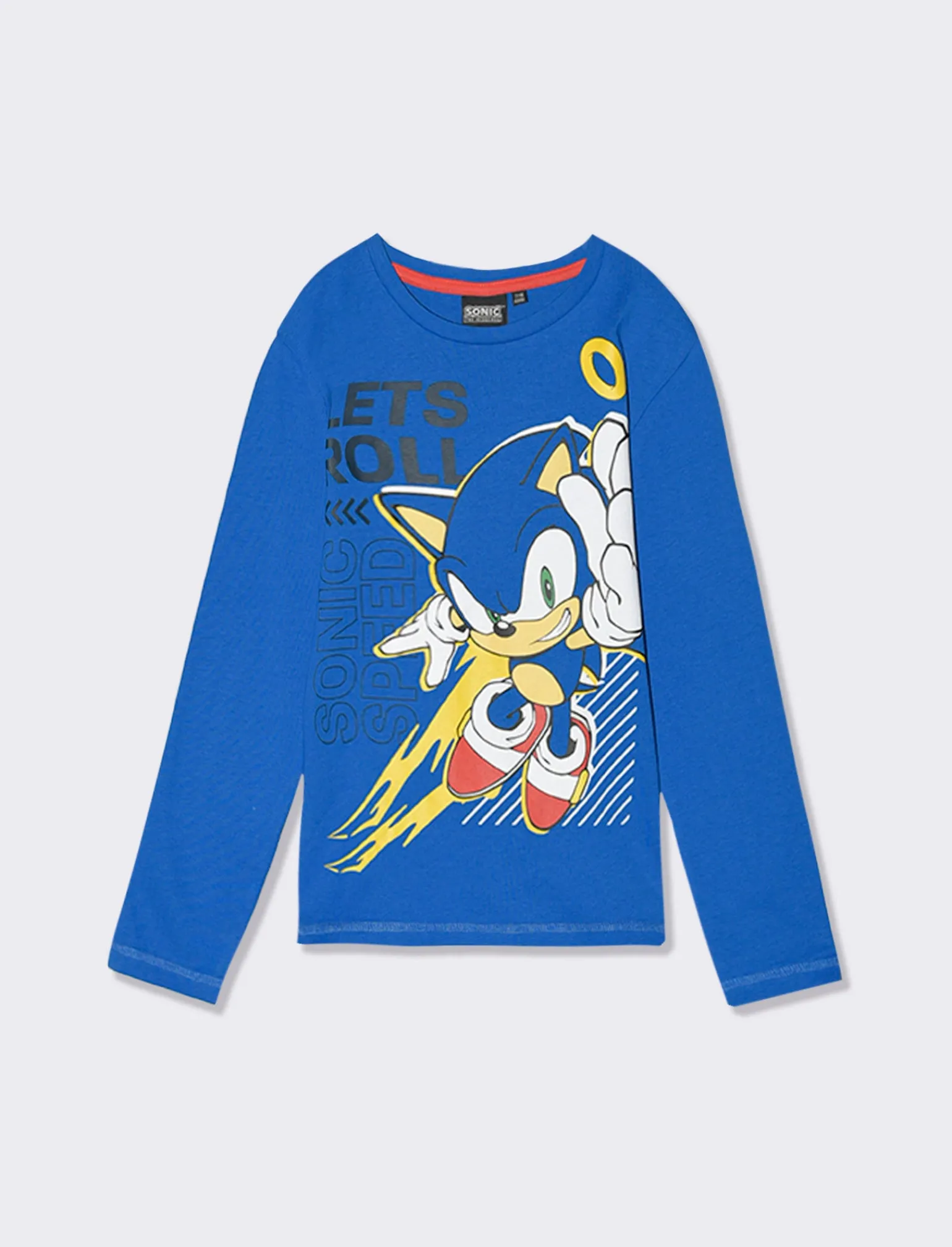 Bambino Piazza Italia Bambino | Maglieria<T-shirt in jersey con stampa davanti sonic con maniche lunghe -