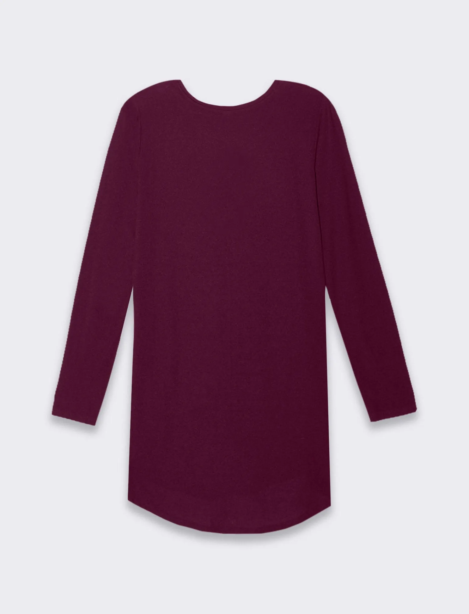 Donna Piazza Italia Donna | Maglieria<T-shirt lunga a girocollo a manica lunga e spacchi laterali - Lampone
