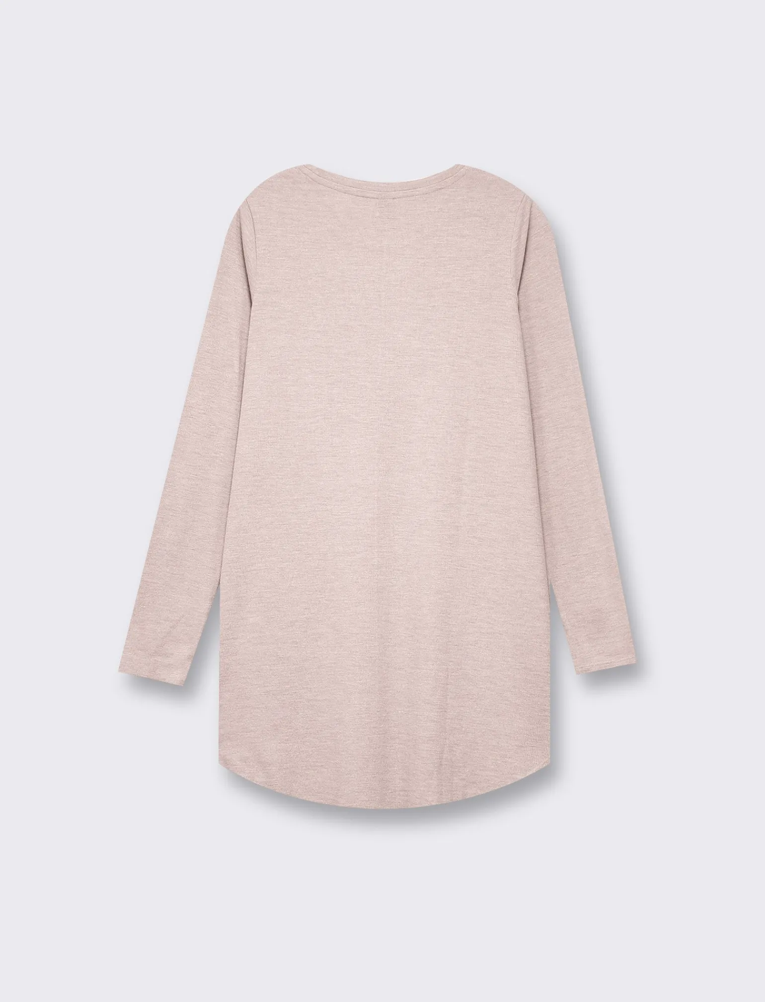 Donna Piazza Italia Donna | Maglieria<T-shirt lunga a girocollo a manica lunga e spacchi laterali - antico