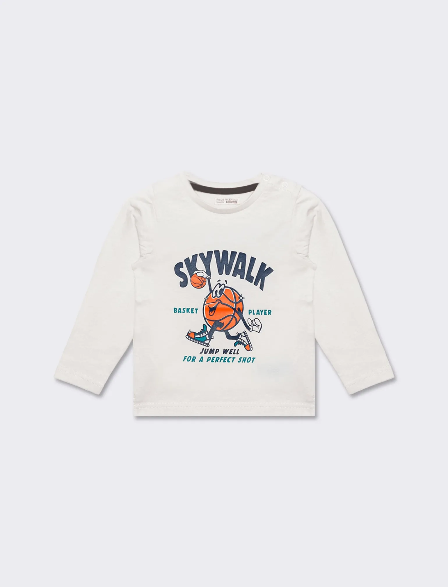 Piazza Italia Neonato | T-Shirt E Top<T-shirt manica lunga con maxi stampa. linea regular per uno stile basic - sporco