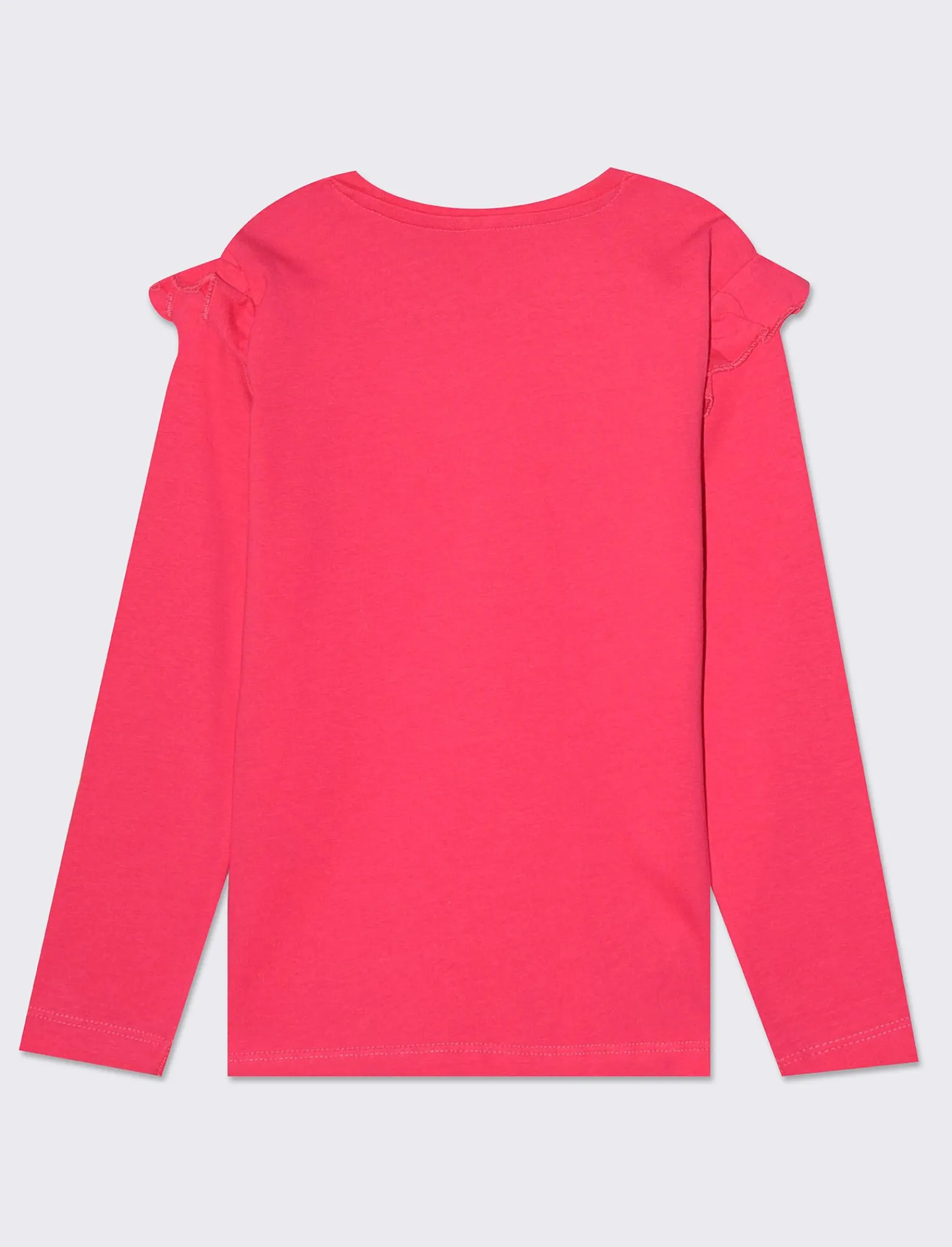 Piazza Italia Bambina | T-Shirt E Top<T-shirt manica lunga in cotone con rouches e stampa con dettagli effetto metallizzato -